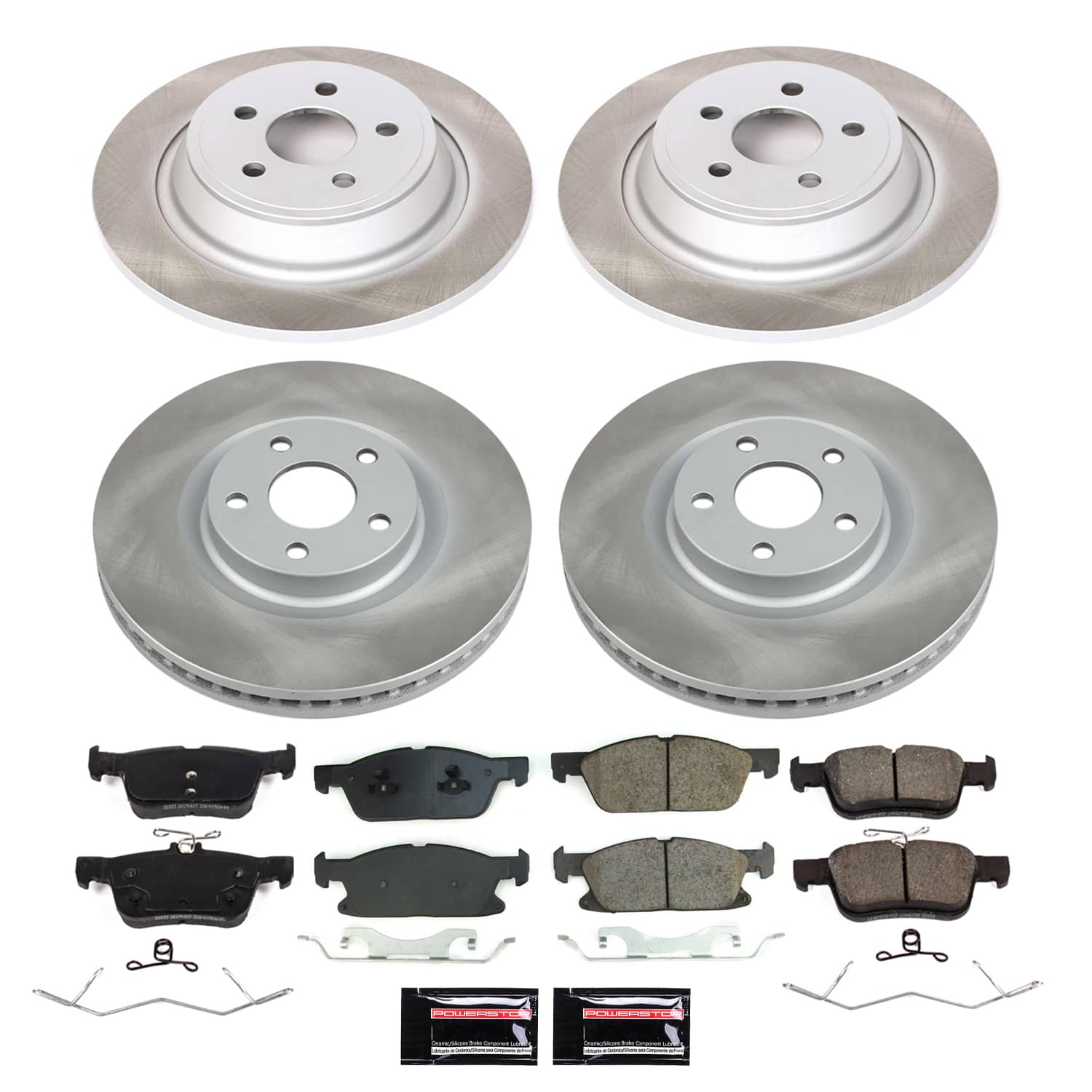 Power Stop SC8976 - Front And Rear Z17 Evolution Pad And Semi-Coated Rotor Kit vehicle fitment brake part