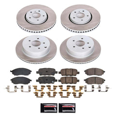 Power Stop SC9135 - Front And Rear Z17 Evolution Pad And Semi-Coated Rotor Kit vehicle fitment brake part