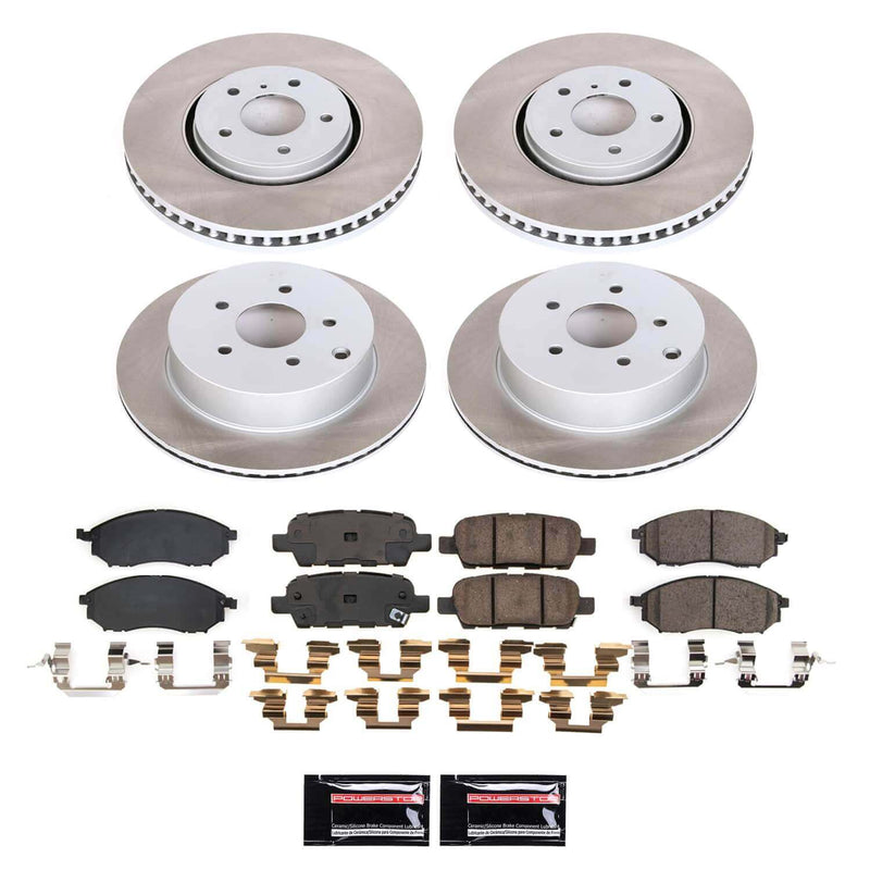Power Stop SC9135 - Front And Rear Z17 Evolution Pad And Semi-Coated Rotor Kit vehicle fitment brake part