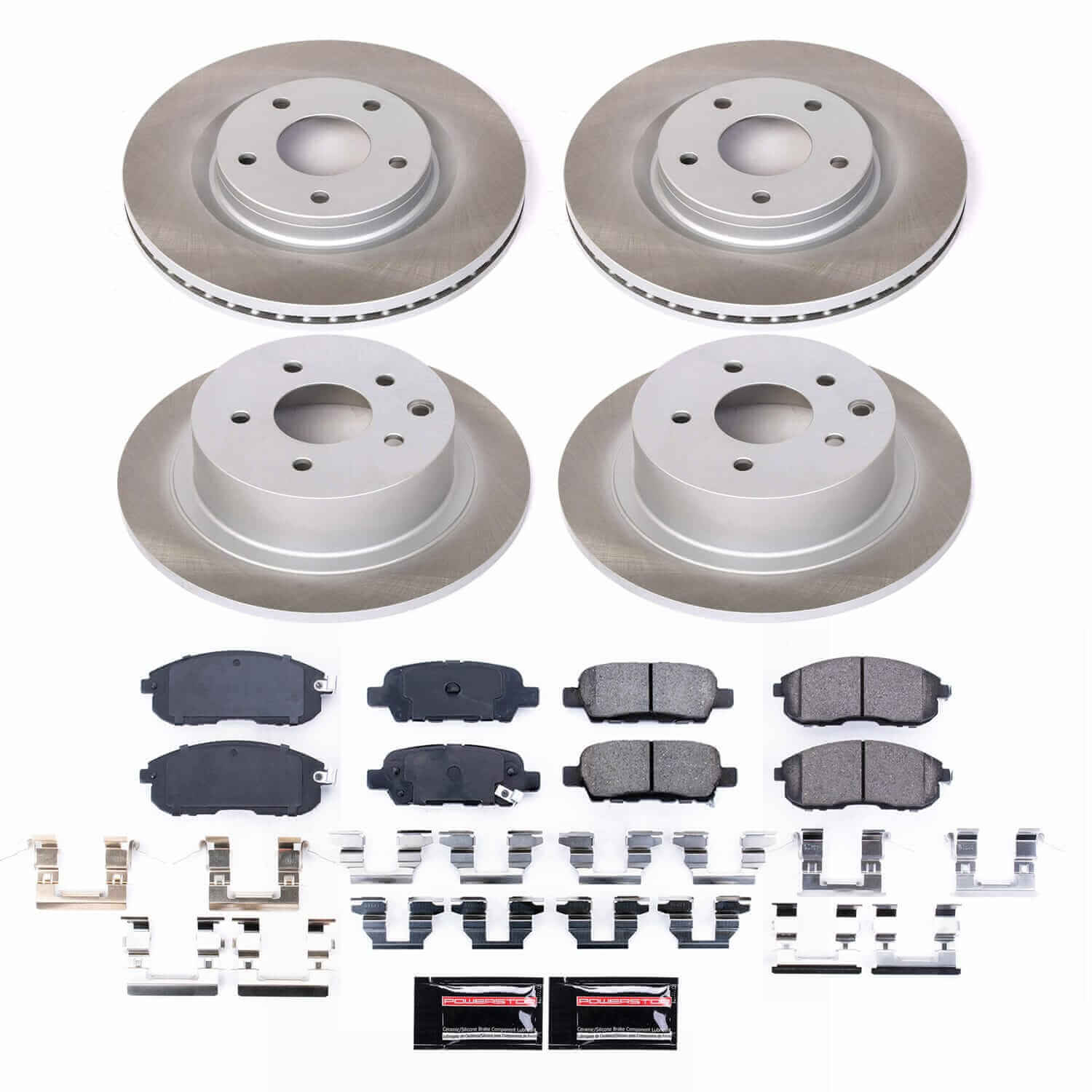 Power Stop SC9141 - Front And Rear Z17 Evolution Pad And Semi-Coated Rotor Kit vehicle fitment brake part
