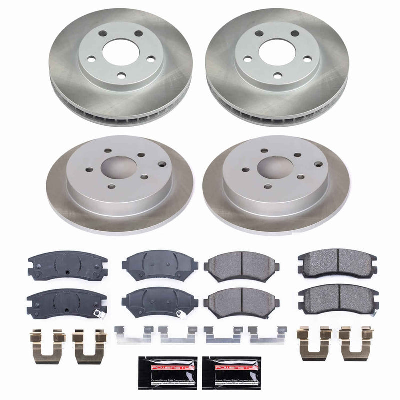 Power Stop SC9142 - Front And Rear Z17 Evolution Pad And Semi-Coated Rotor Kit vehicle fitment brake part