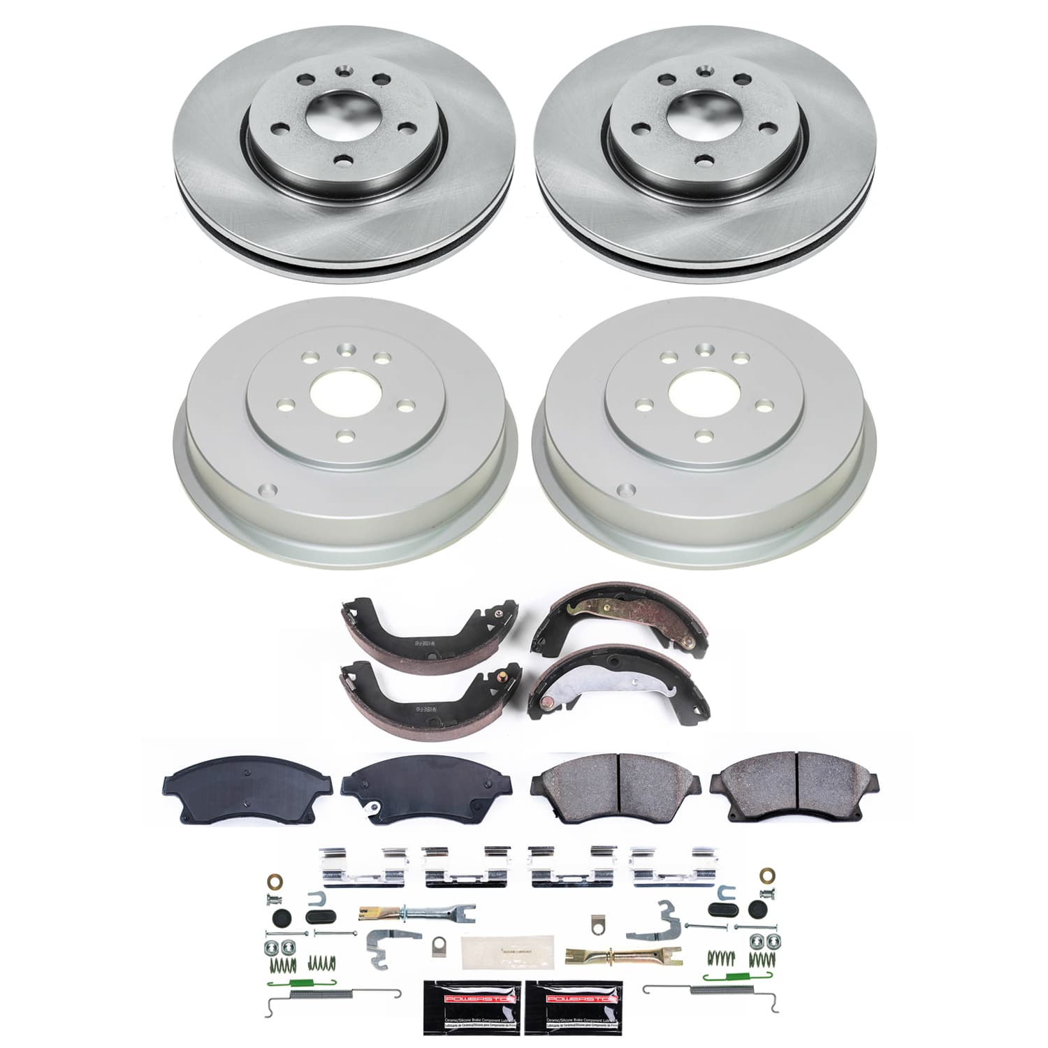 Power Stop SC9167 - Front And Rear Z17 Evolution Pad And Semi-Coated Rotor Kit vehicle fitment brake part