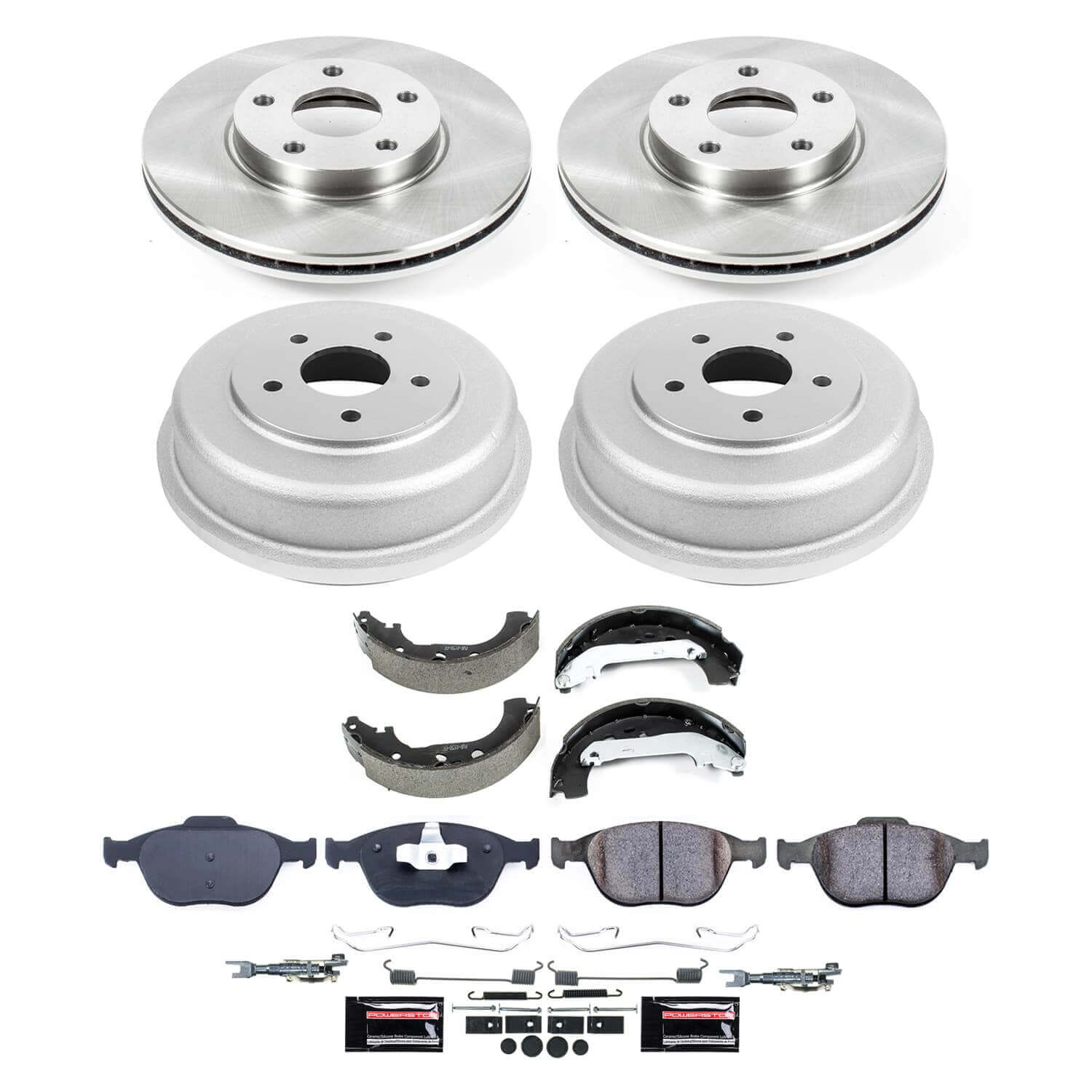 Power Stop SC9168 - Front And Rear Z17 Evolution Pad And Semi-Coated Rotor Kit vehicle fitment brake part