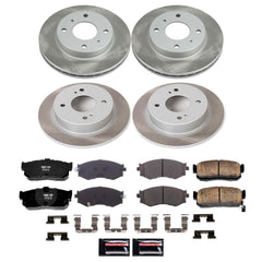 Power Stop SC9173 - Front And Rear Z17 Evolution Pad And Semi-Coated Rotor Kit vehicle fitment brake part