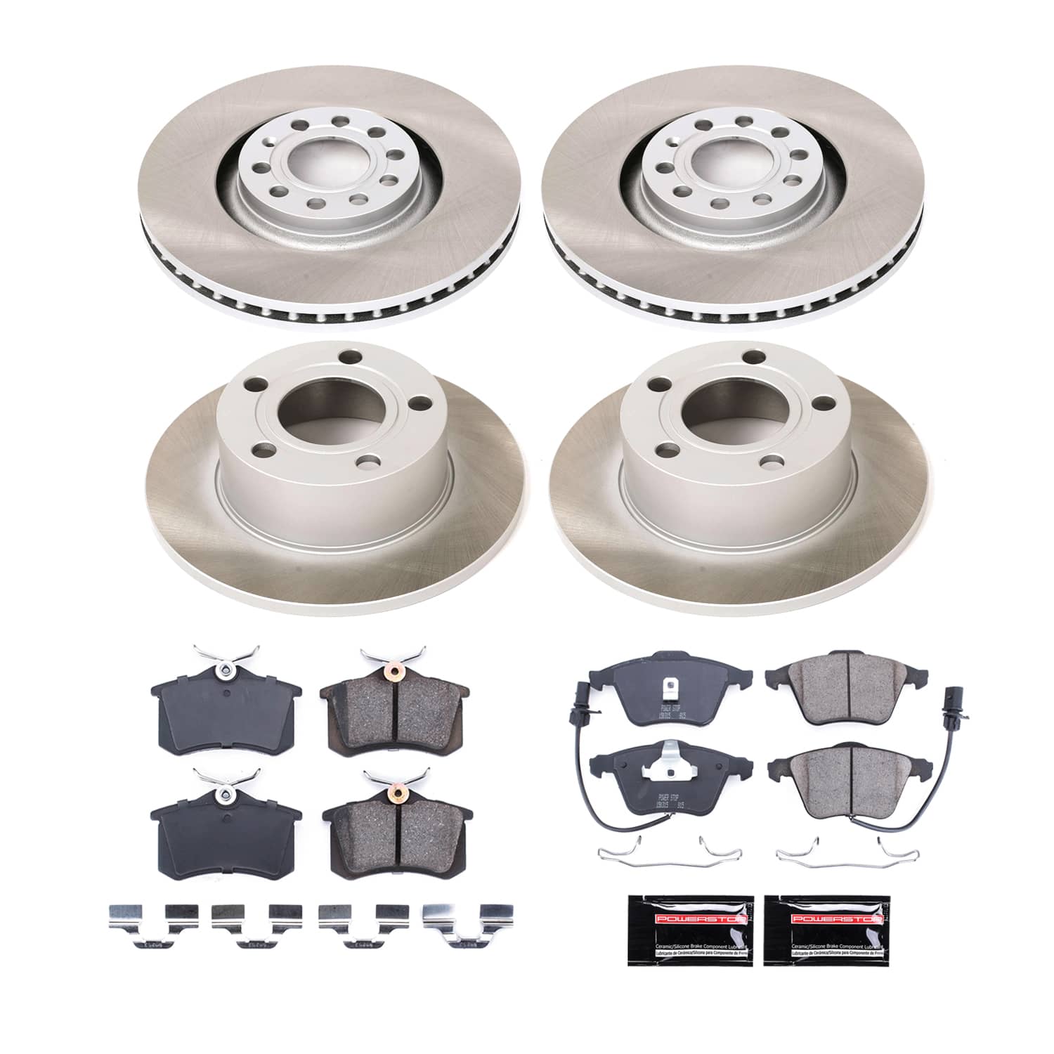 Power Stop SC9175 - Front And Rear Z17 Evolution Pad And Semi-Coated Rotor Kit vehicle fitment brake part