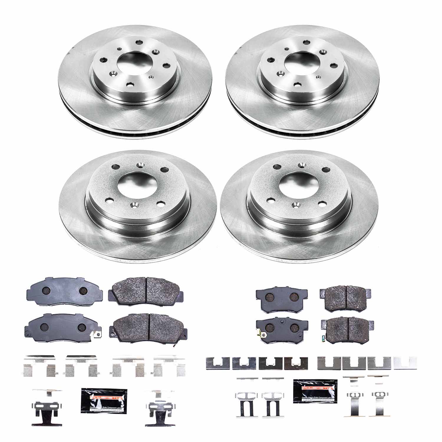 Power Stop TDBK1038 Track Day Front And Rear Brake Kit for 1993-1996 Honda Prelude product image