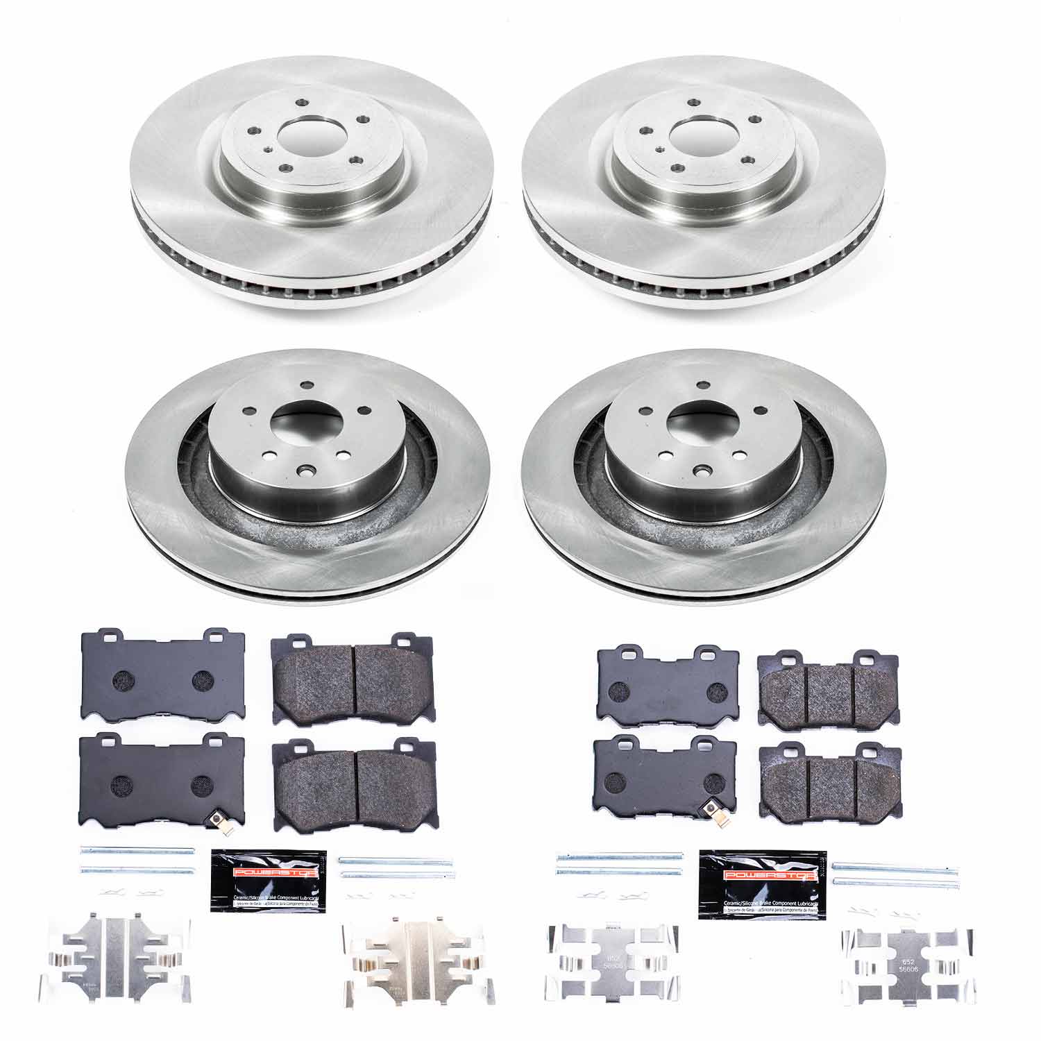 Power Stop TDBK4138 Track Day Front And Rear Brake Kit for 2008-2024 Infiniti G37 product image
