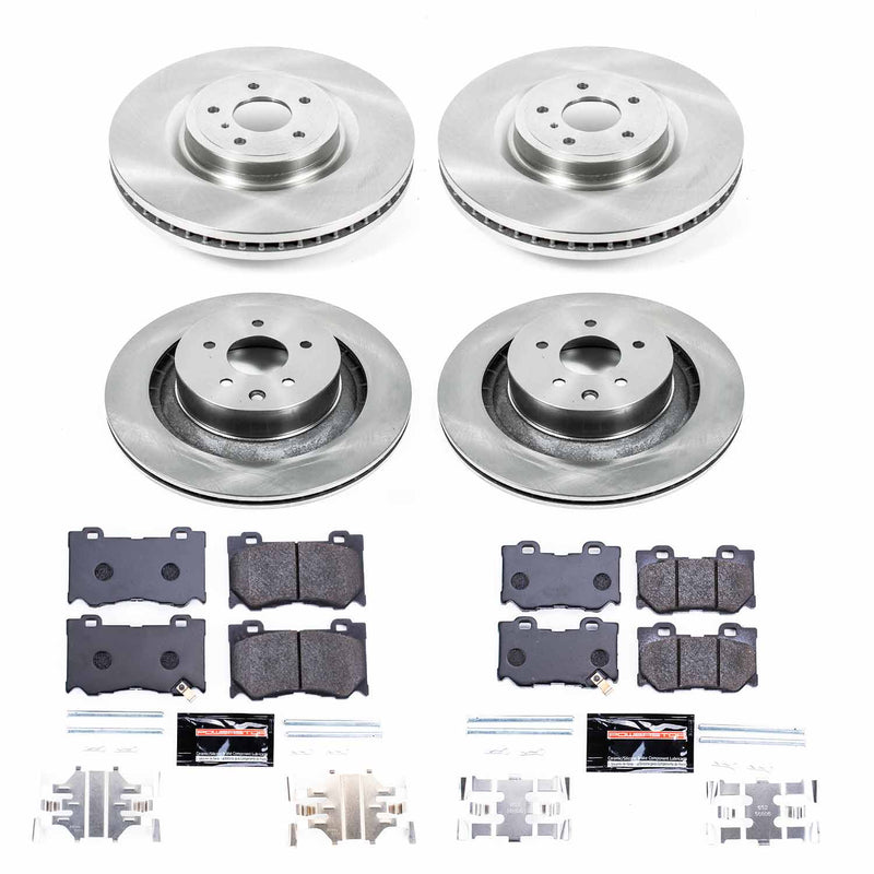 Power Stop TDBK4138 Track Day Front And Rear Brake Kit for 2008-2024 Infiniti G37 product image