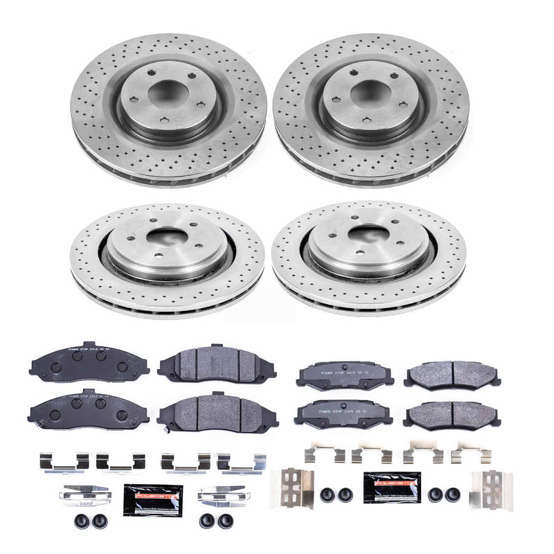 Power Stop TDBK4400 Track Day Front And Rear Brake Kit for 2005-2013 Cadillac Xlr product image