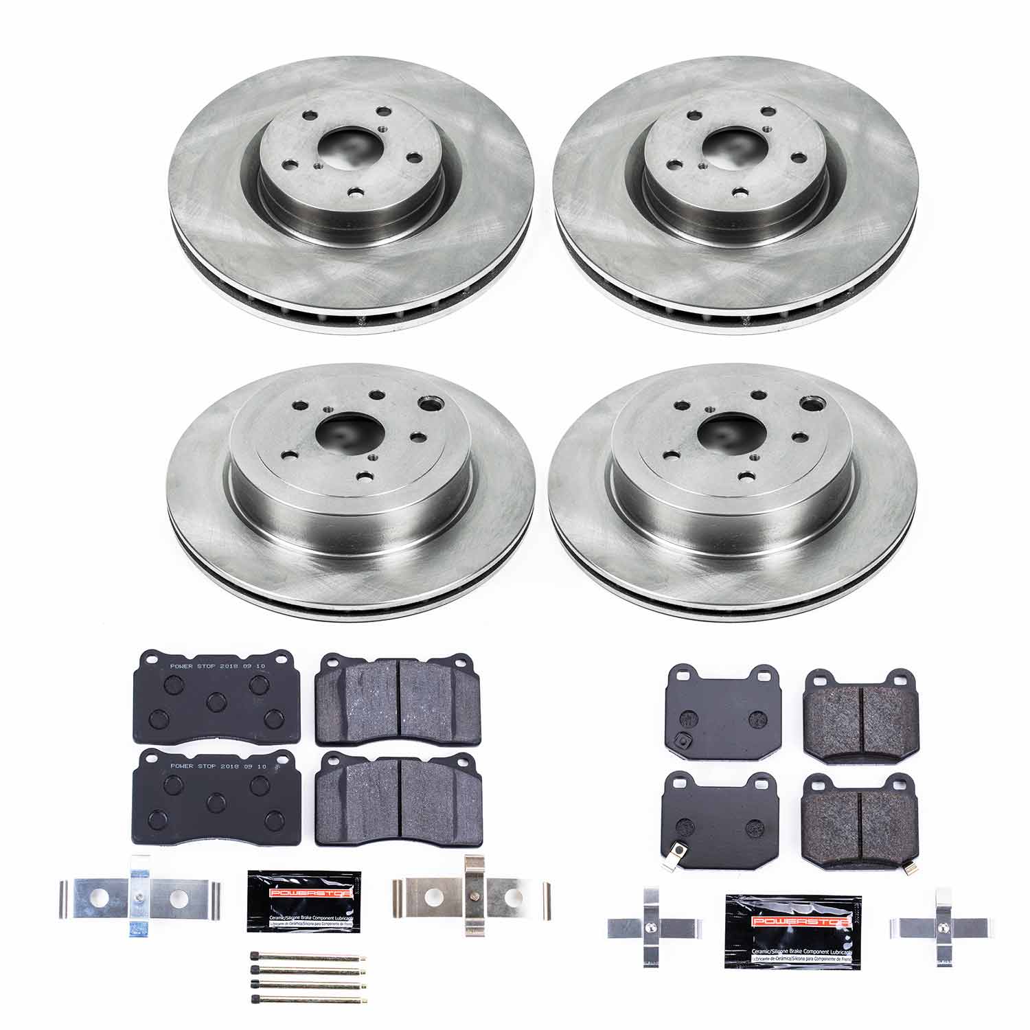 Power Stop TDBK4490 Track Day Front And Rear Brake Kit for 2008-2020 Subaru Impreza product image