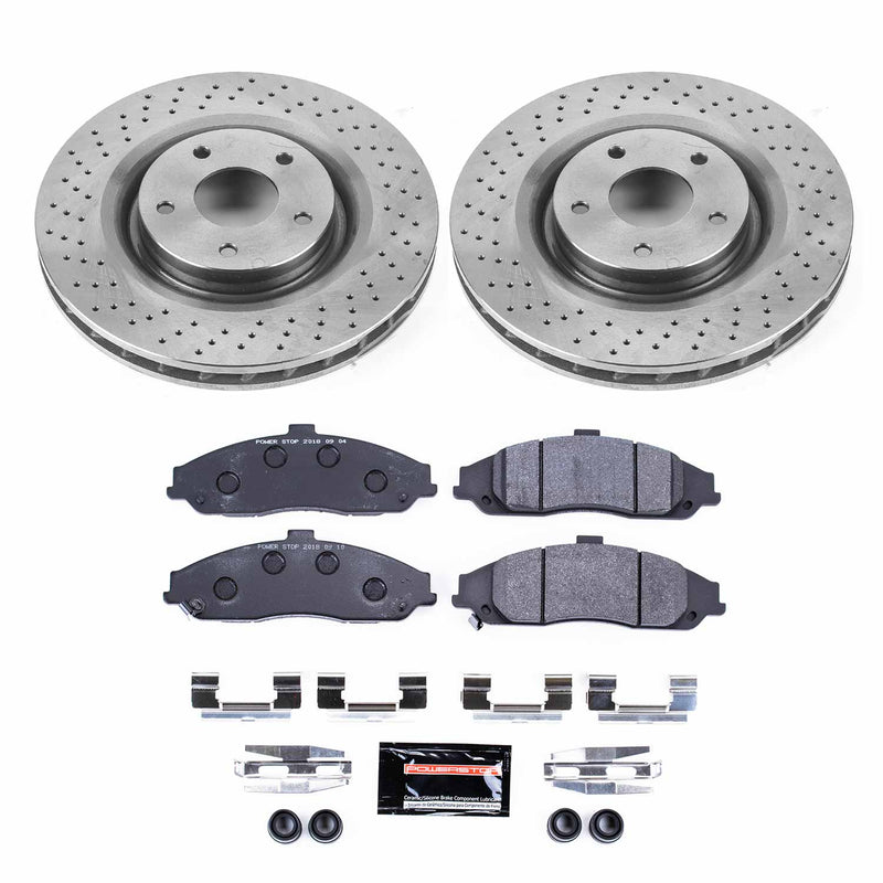 Power Stop TDBK5158 Track Day Front Brake Kit for 2005-2013 Cadillac Xlr product image
