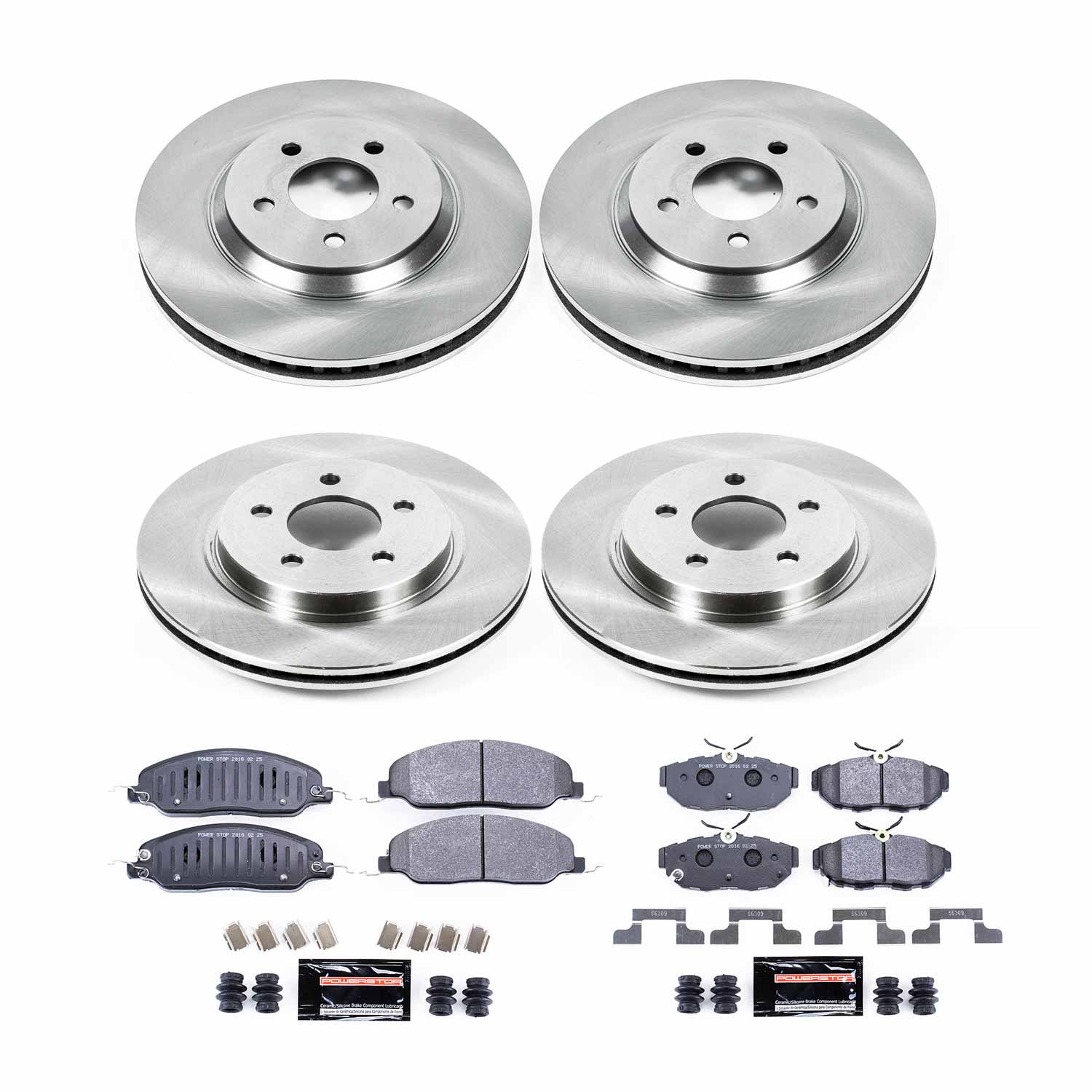 Power Stop TDBK5450 Track Day Front And Rear Brake Kit for 2011-2014 Ford Mustang product image
