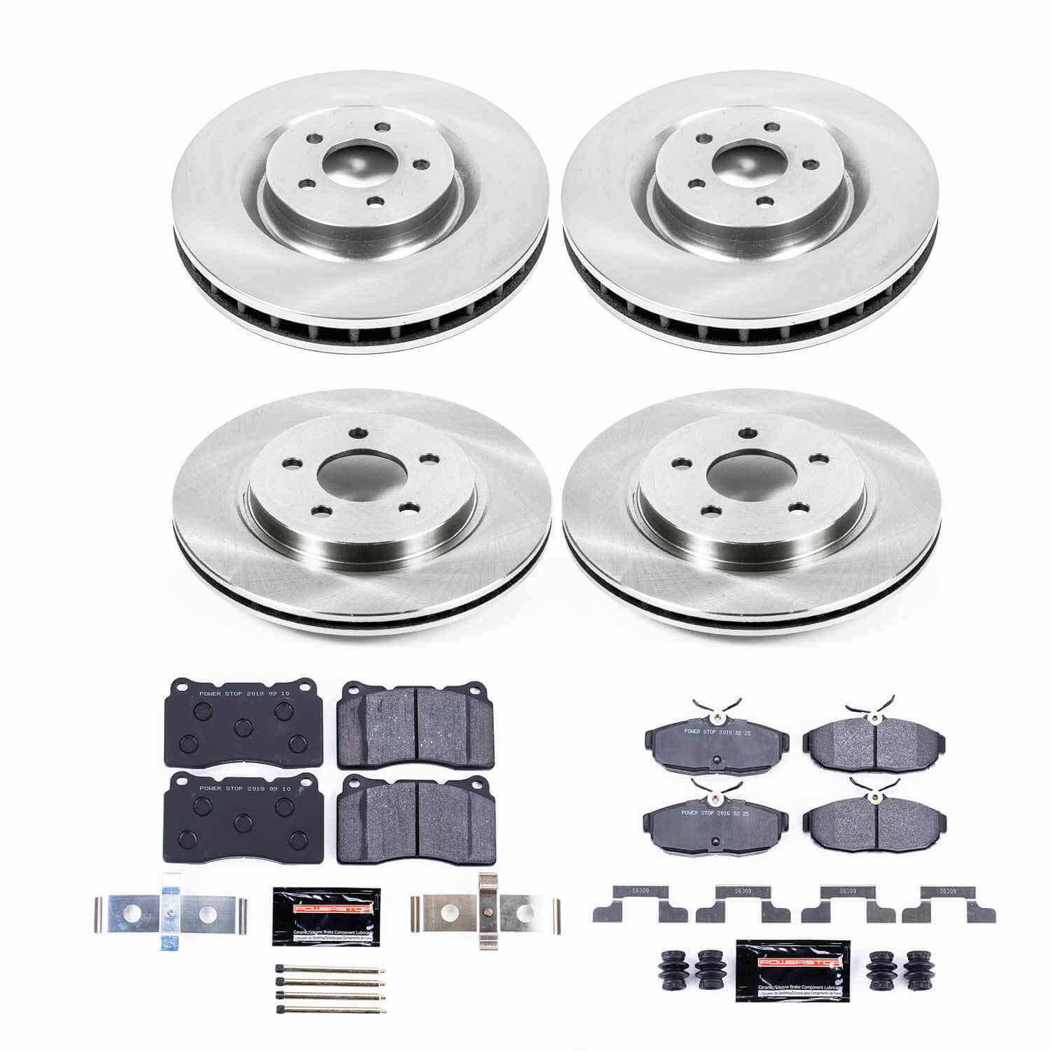 Power Stop TDBK5942 Track Day Front And Rear Brake Kit for 2012 Ford Mustang Shelby GT500 product image