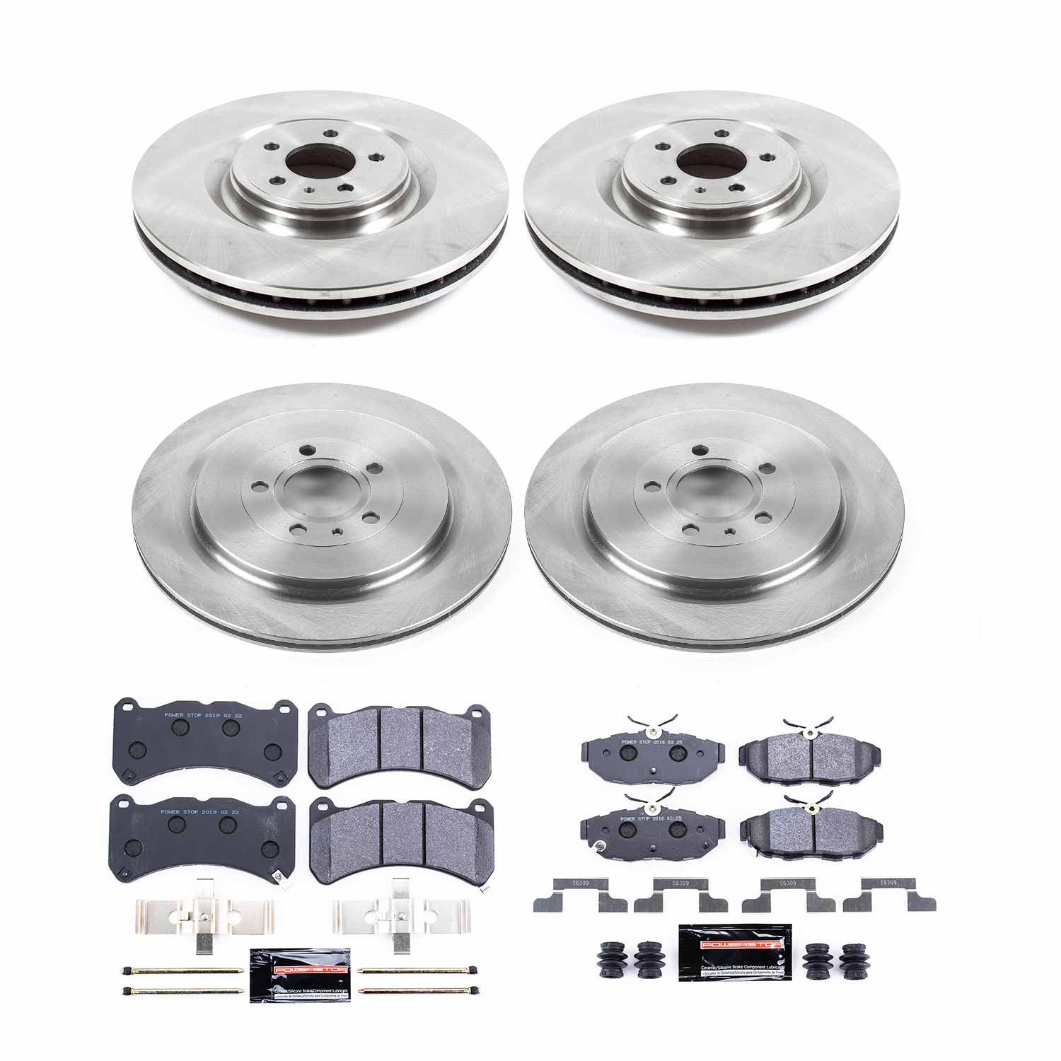 Power Stop TDBK6401 Track Day Front And Rear Brake Kit for 2013-2014 Ford Mustang Shelby GT500 product image