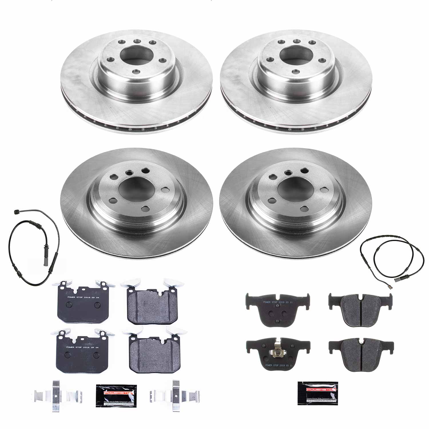 Power Stop TDBK6654 Track Day Front And Rear Pad And Rotor Kit for 2016 BMW 328I product image