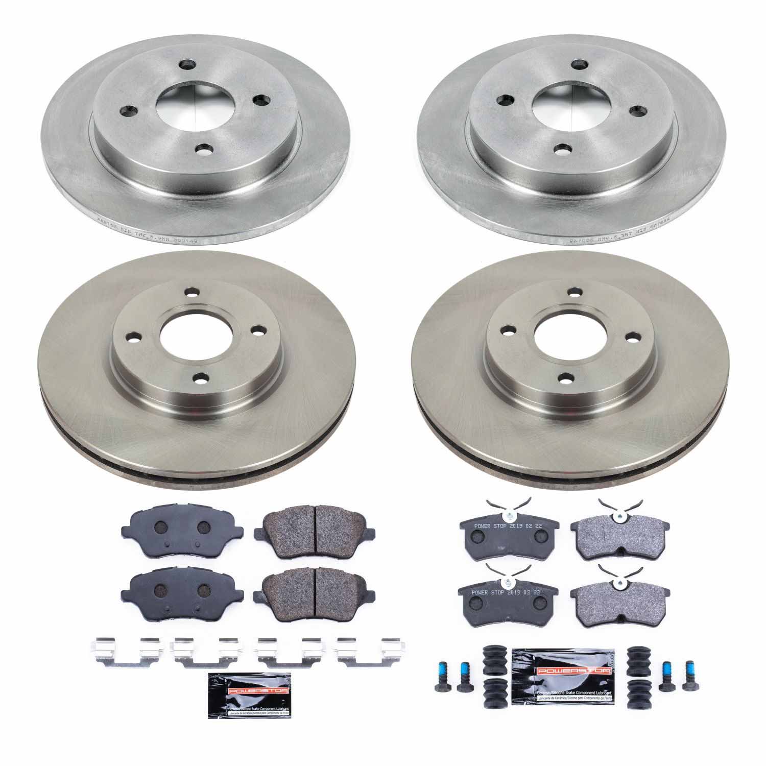 Power Stop TDBK7002 Track Day Front And Rear Pad And Rotor Kit for 2014-2019 Ford Fiesta Rear Disc product image