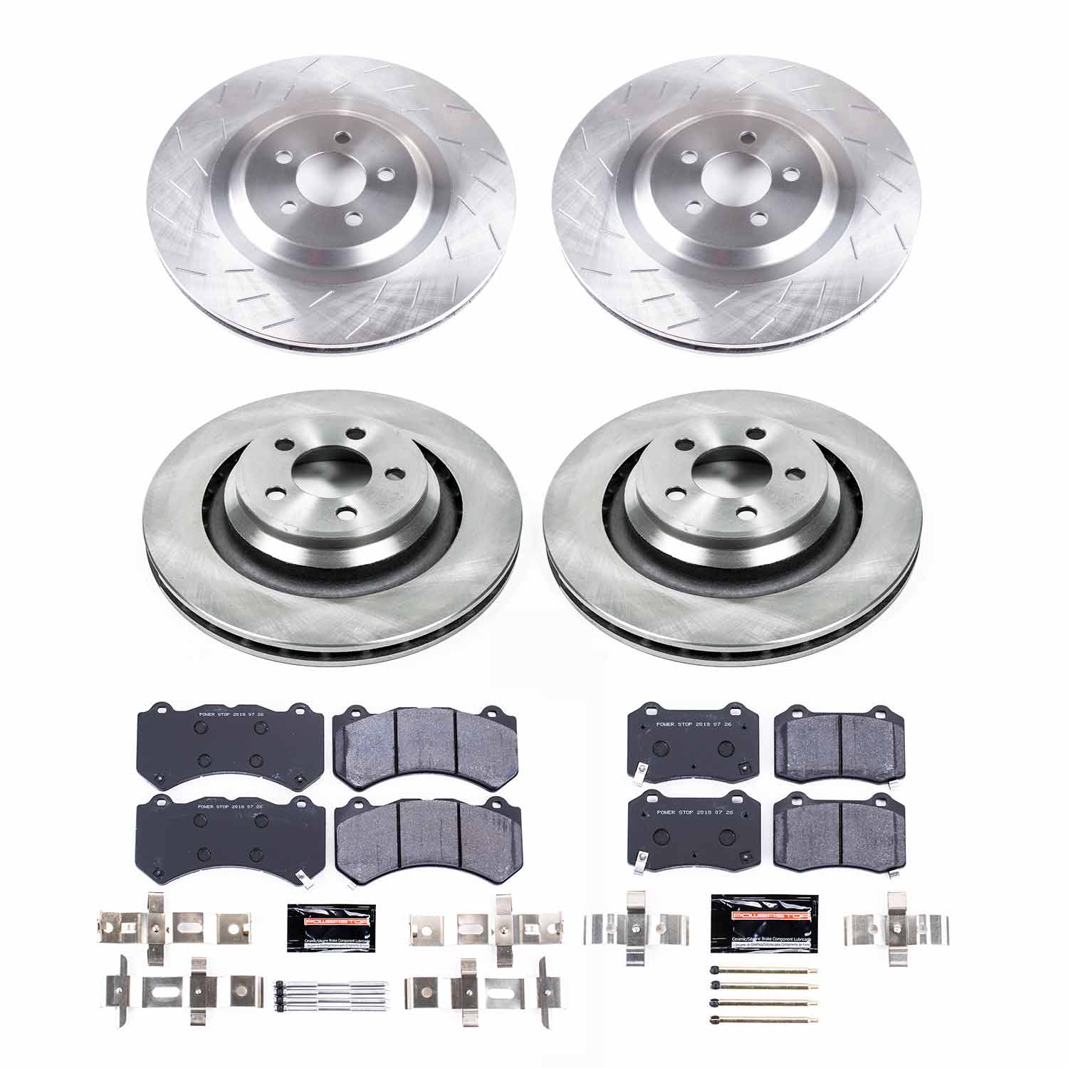 Power Stop TDBK8170 Track Day Front And Rear Pad And Rotor Kit for 2015-2016 Dodge Challenger SRT 392, SRT Hellcat product image