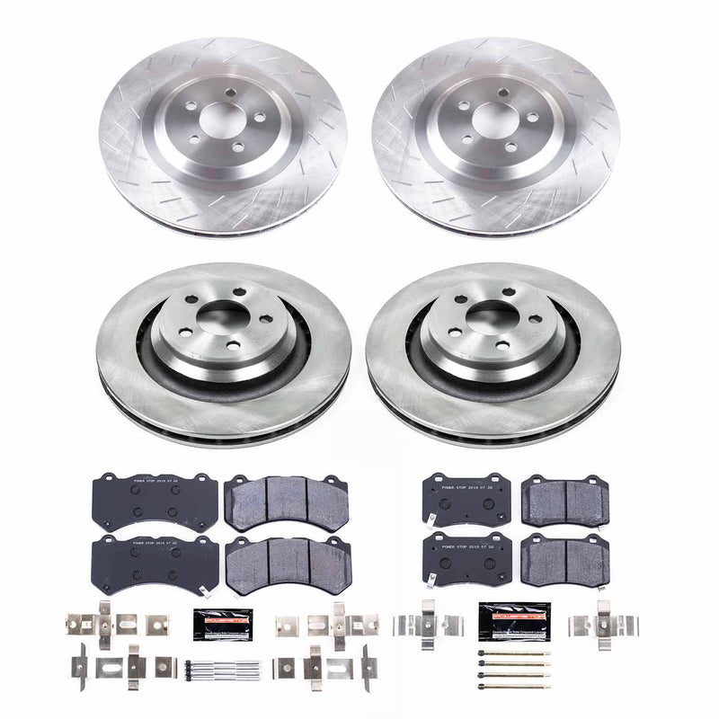 Power Stop TDBK8170 Track Day Front And Rear Pad And Rotor Kit for 2015-2016 Dodge Challenger SRT 392, SRT Hellcat product image