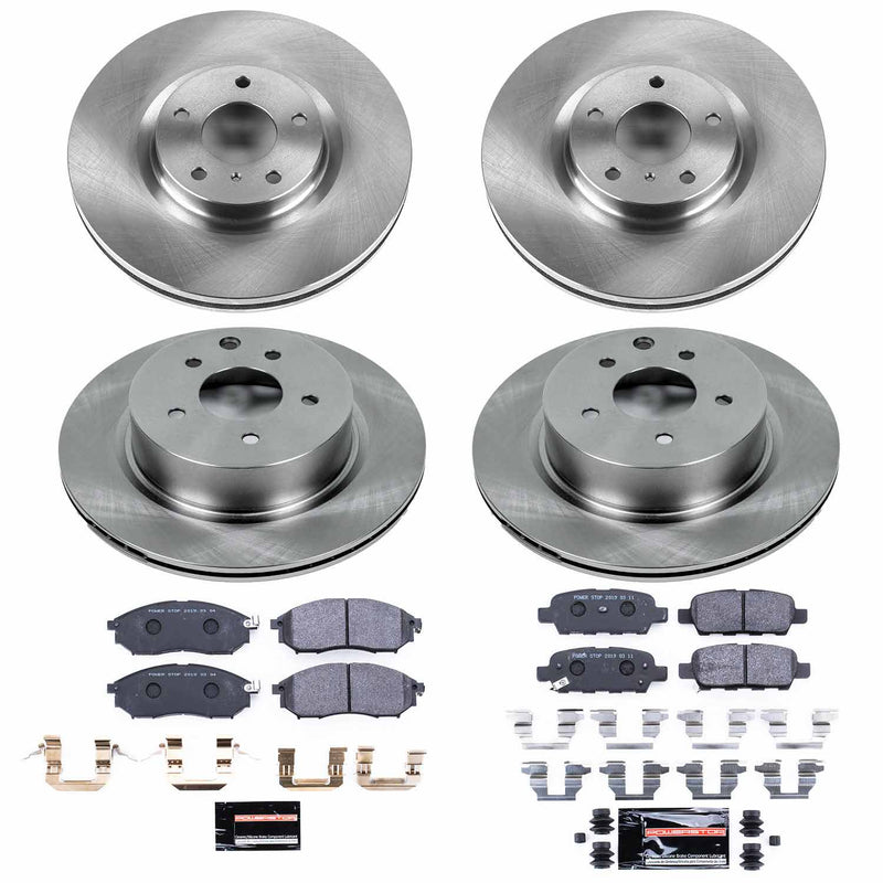 Power Stop TDSK114 Track Day Spec Front And Rear Pad And Rotor Kit for 2011-2012 Infiniti G25 product image
