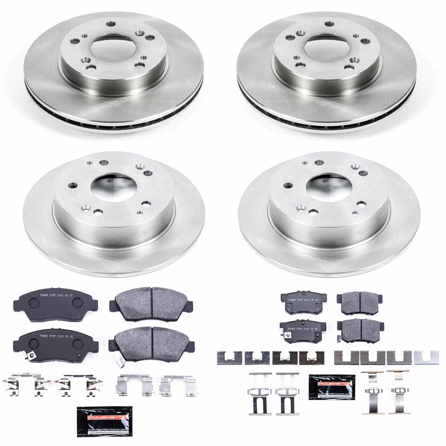 Power Stop TDSK2387 Track Day Spec Front And Rear Brake Kit for 2002-2006 Acura Rsx product image