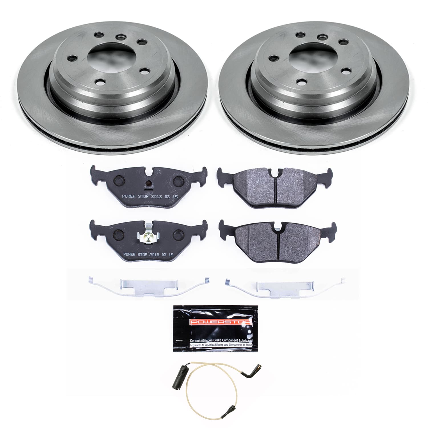 Power Stop TDSK3125 Rear Track Day Spec Pad And Rotor Kit for 2001-2003 BMW 525I Sedan (4 Door) product image