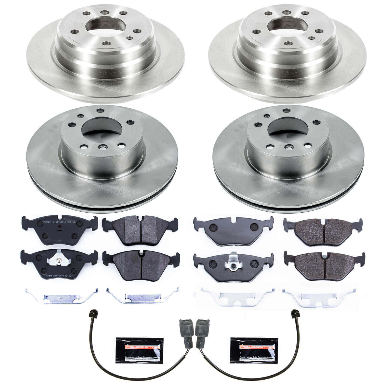 Power Stop TDSK392 Track Day Spec Front And Rear Brake Kit for 1990-1995 BMW 525I product image