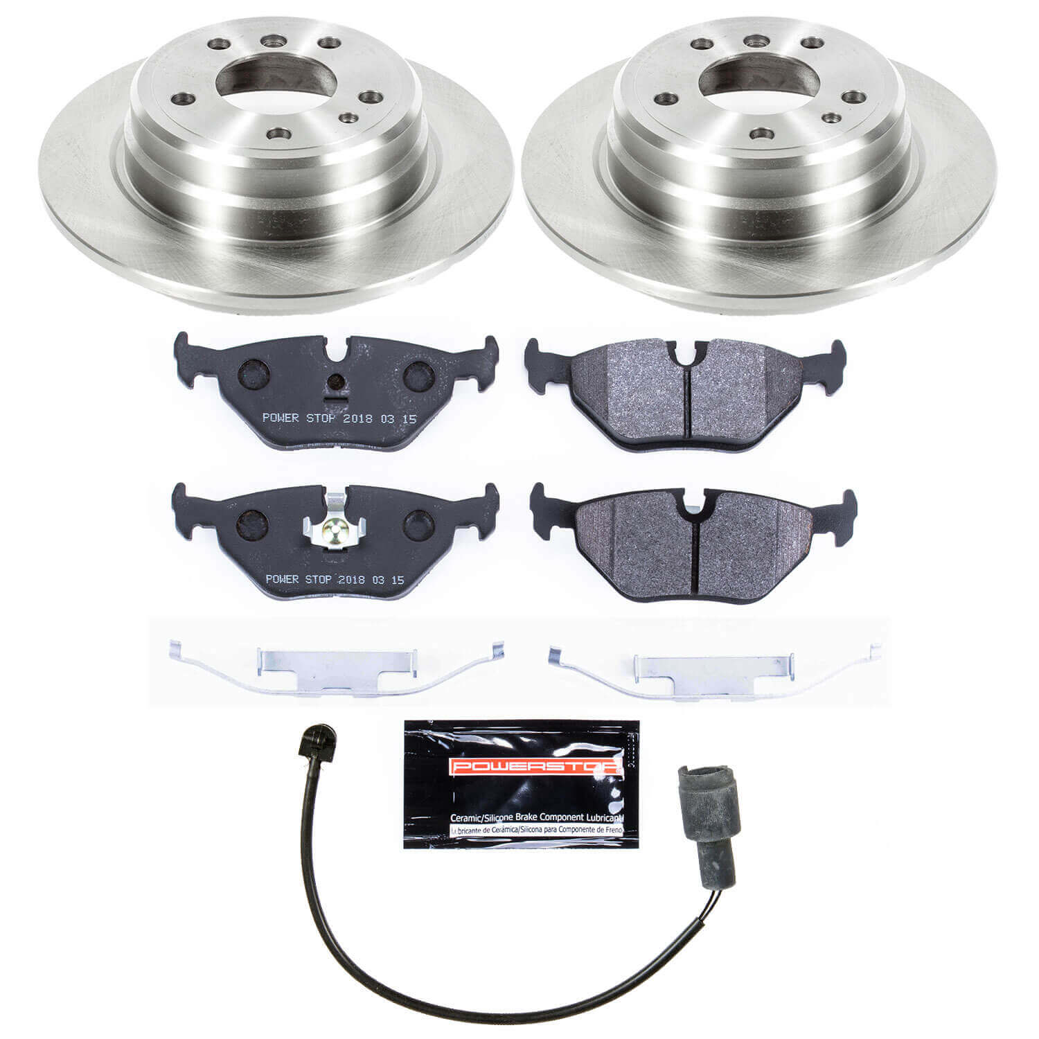 Power Stop TDSK393 Track Day Spec Rear Brake Kit for 1990-1995 BMW 525I product image