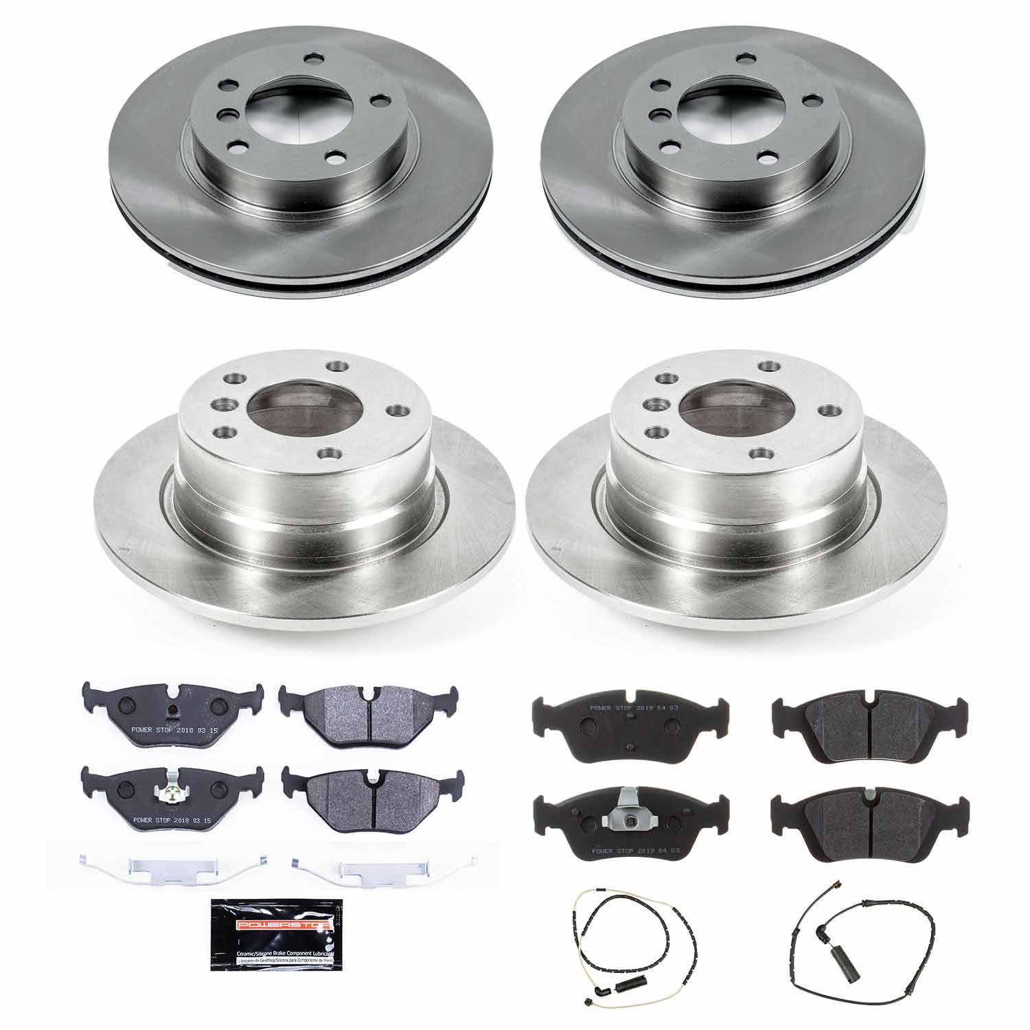 Power Stop TDSK4371 Track Day Spec Front And Rear Pad And Rotor Kit for 2003-2005 BMW Z4 2.5I product image