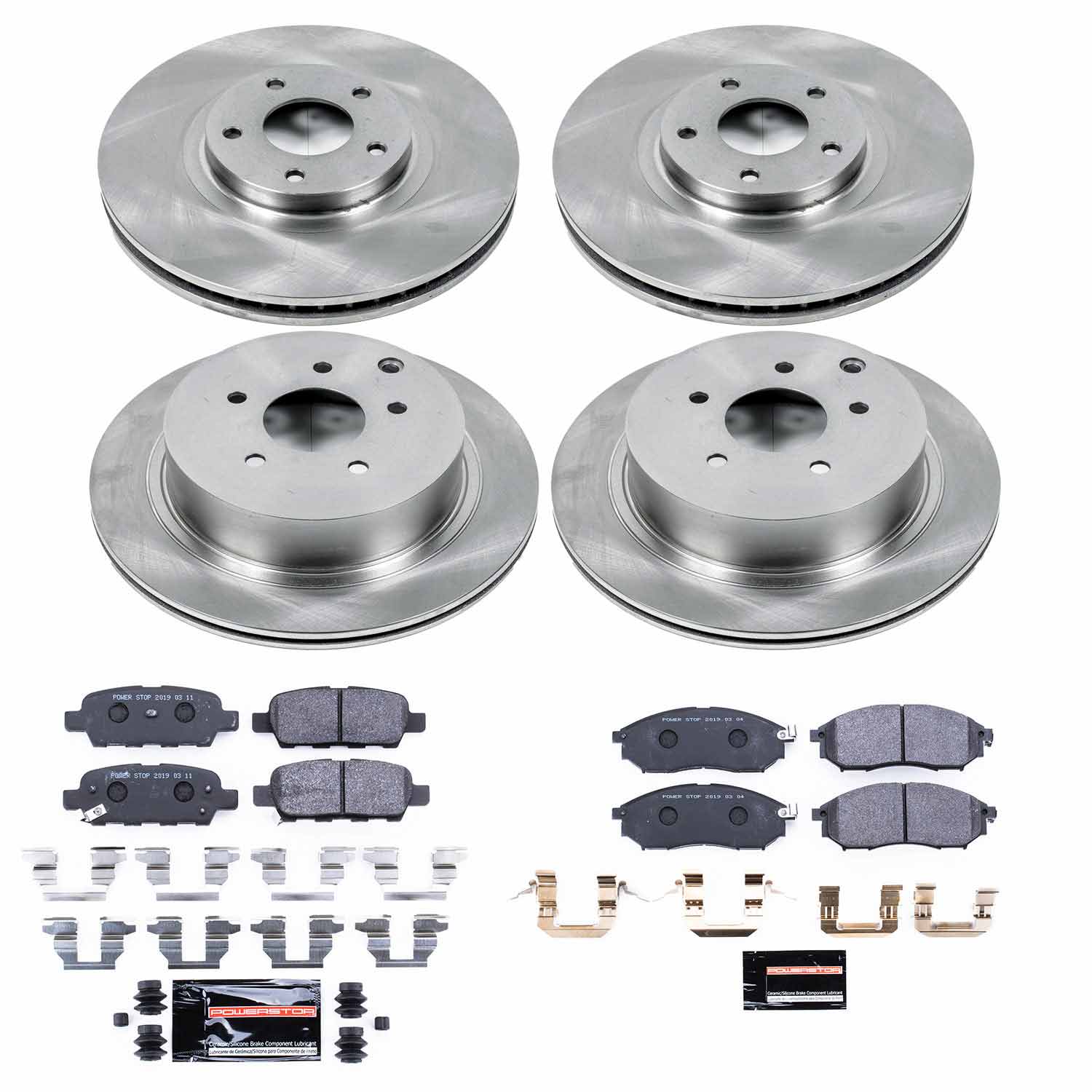 Power Stop TDSK4476 Track Day Spec Front And Rear Brake Kit for 2011 Nissan Murano Convertible, Suv product image