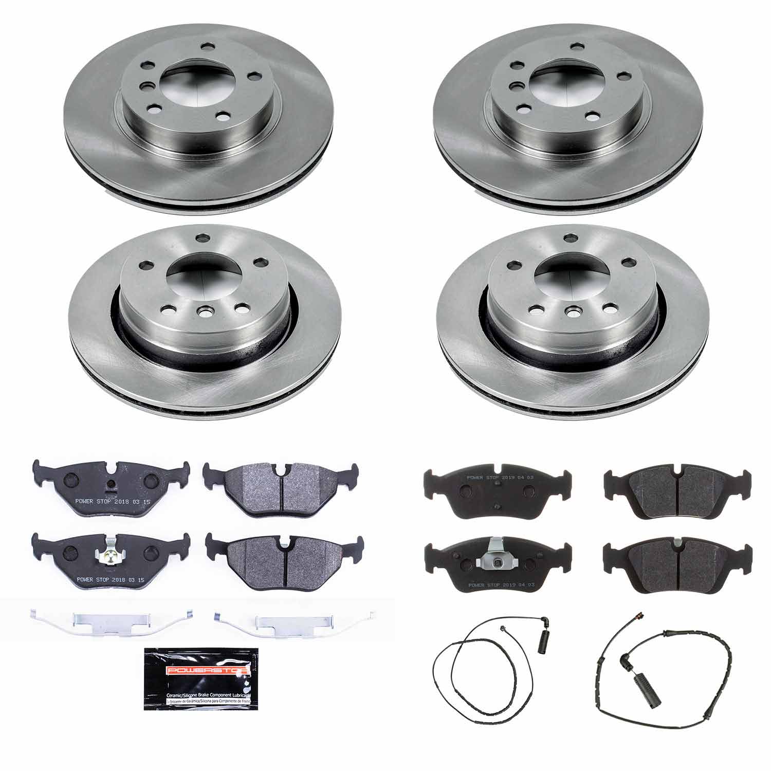 Power Stop TDSK507 Track Day Spec Front And Rear Pad And Rotor Kit for 2000 BMW 323Ci Coupe (2 Door) product image