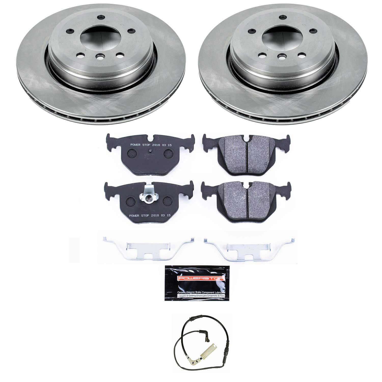 Power Stop TDSK5361 Track Day Spec Rear Brake Kit for 2004-2009 BMW 525I product image