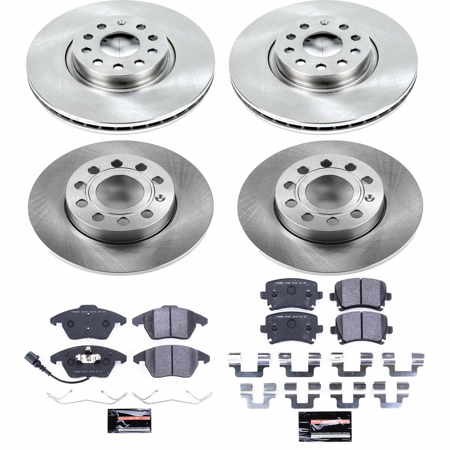 Power Stop TDSK5363 Track Day Spec Front And Rear Brake Kit for 2008 Audi A3 product image