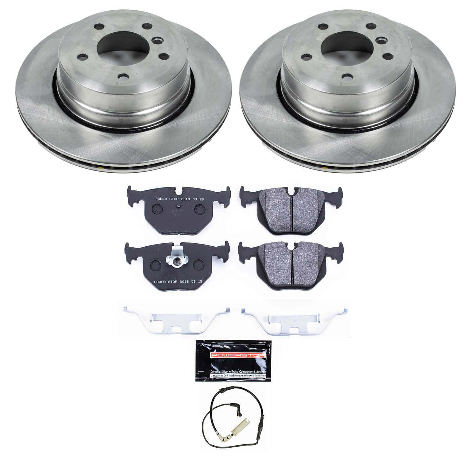 Power Stop TDSK5491 Track Day Spec Rear Brake Kit for 2006-2010 BMW 525XI product image