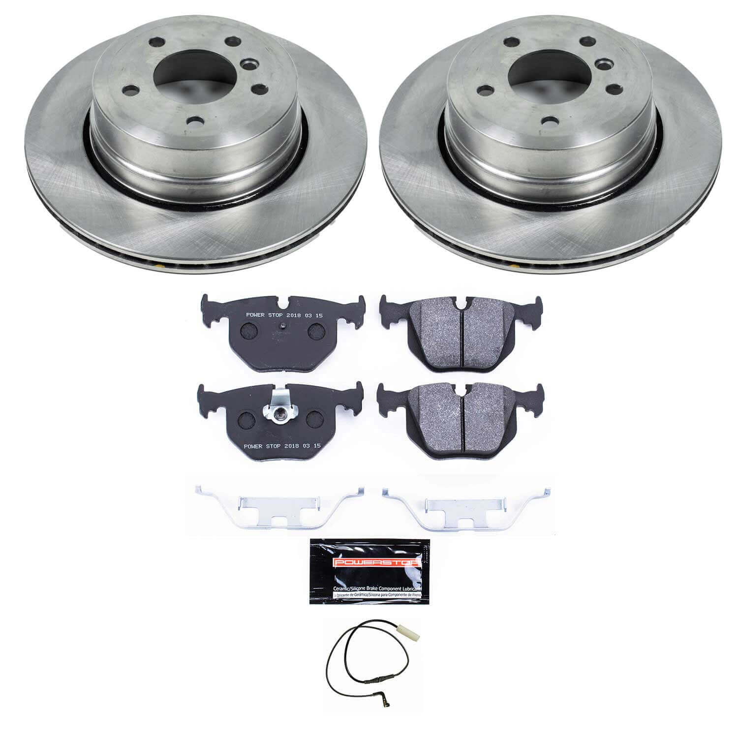 Power Stop TDSK5492 Track Day Spec Rear Brake Kit for 2006-2010 BMW 530XI product image