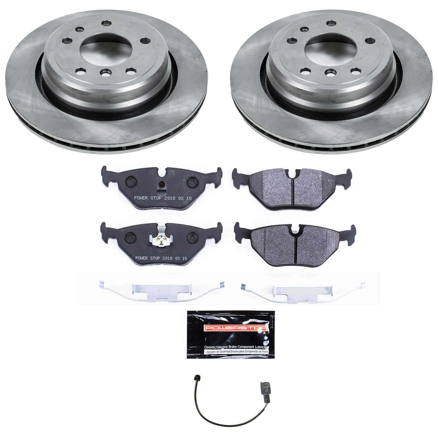 Power Stop TDSK557 Track Day Spec Rear Brake Kit for 1991-1995 BMW 540I product image