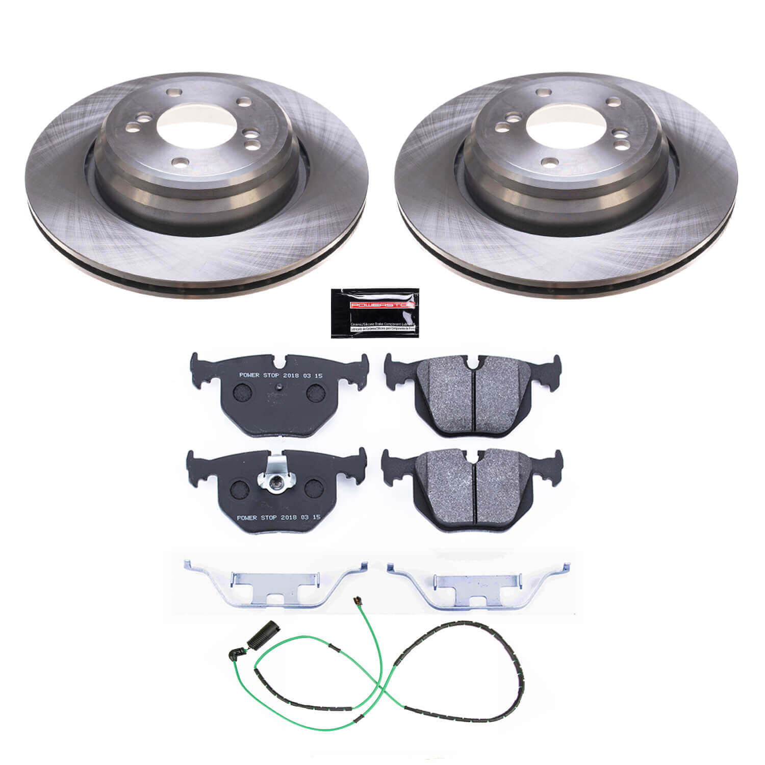Power Stop TDSK5732 Track Day Spec Rear Pad And Rotor Kit for 2001-2006 BMW M3 product image