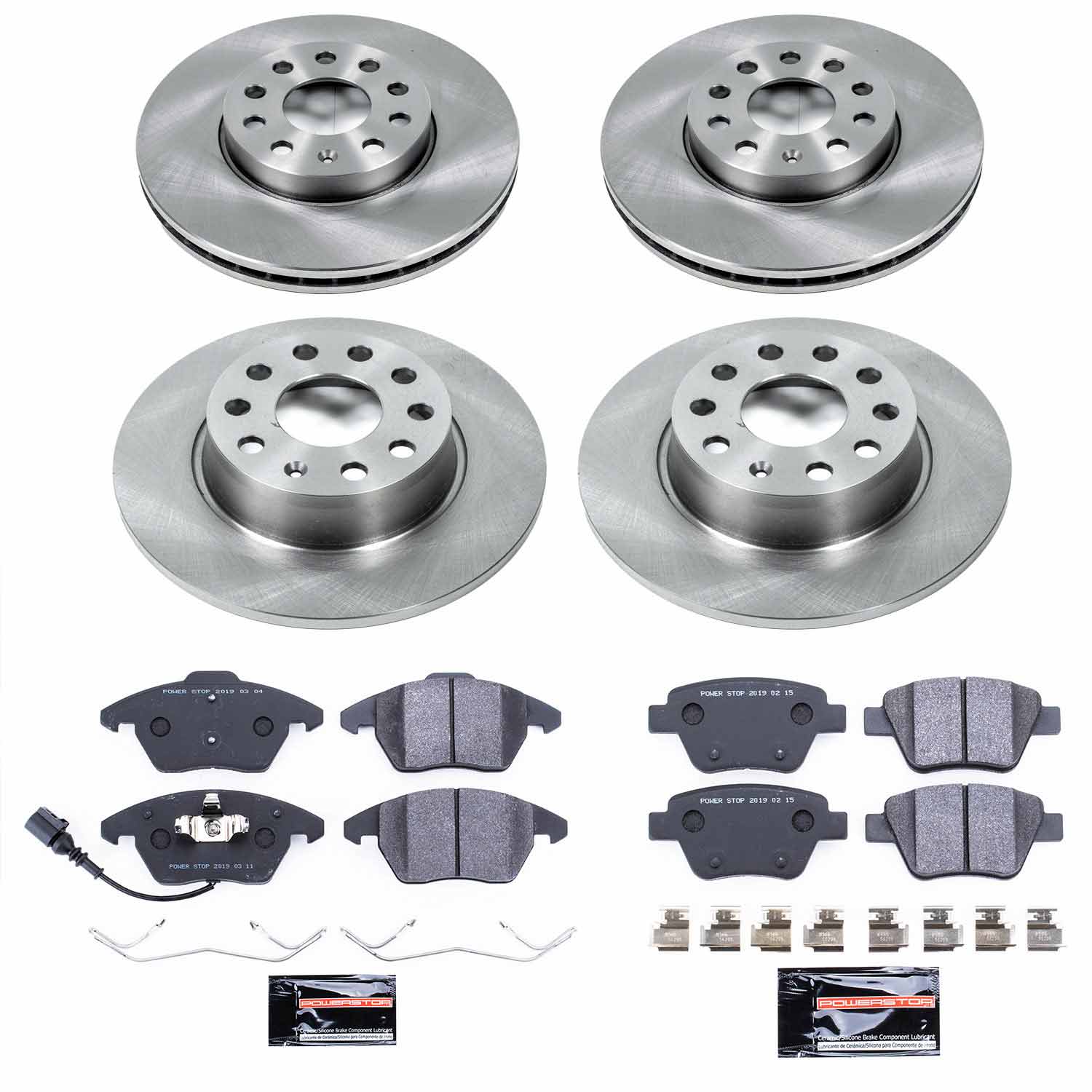 Power Stop TDSK5747 Track Day Spec Front And Rear Brake Kit for 2012 Volkswagen Beetle Base product image