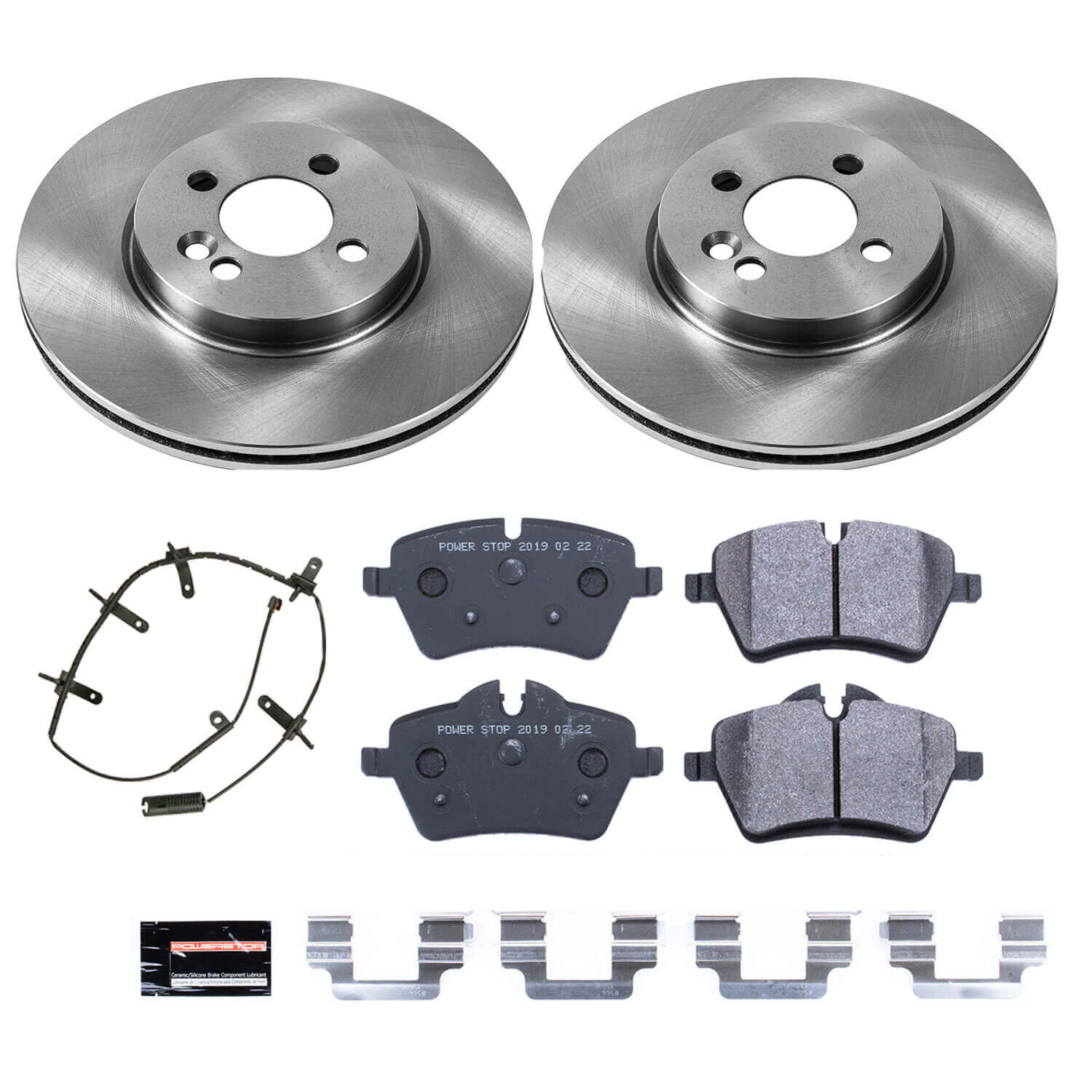 Power Stop TDSK5784 Track Day Spec Front Pad And Rotor Kit for 2007-2008 MINI Cooper Convertible product image