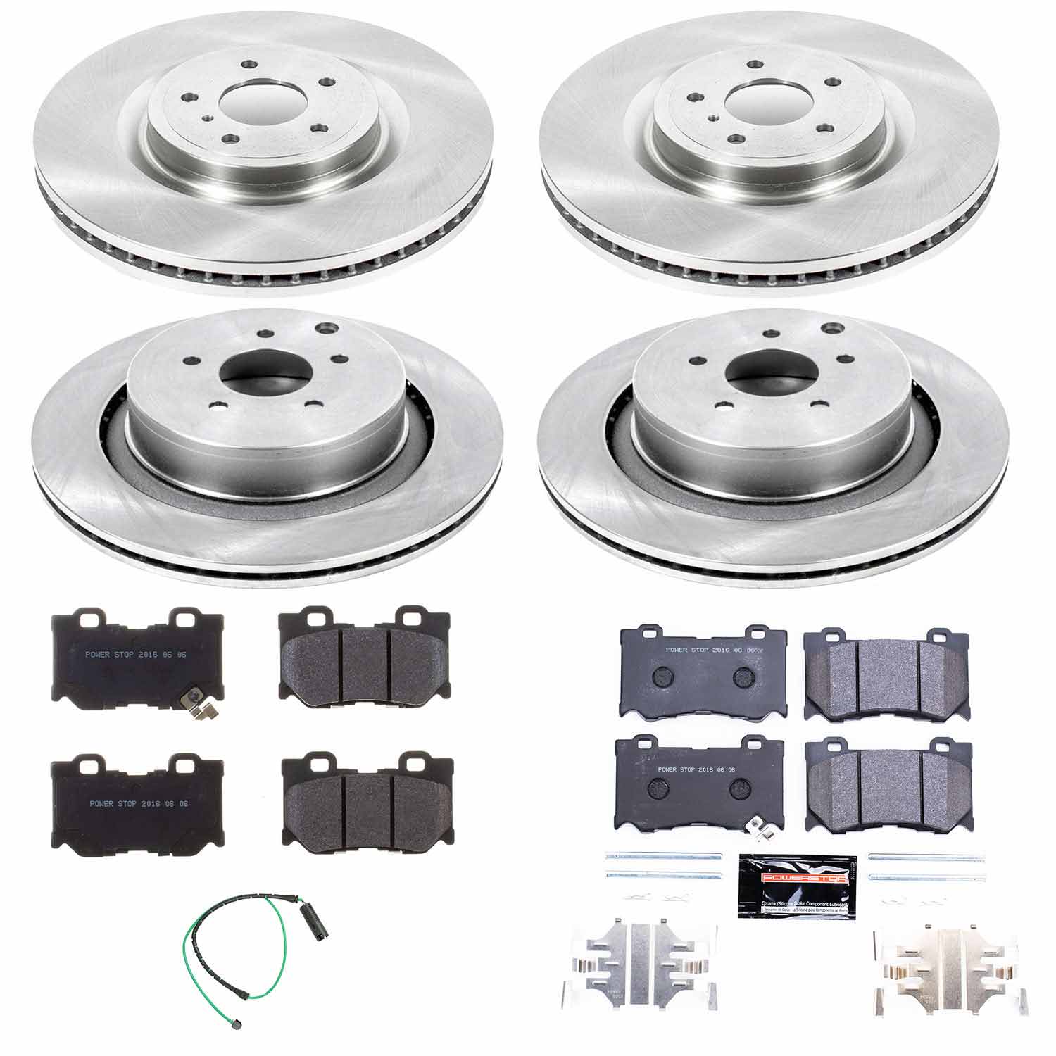 Power Stop TDSK5823 Track Day Spec Front And Rear Brake Kit for 2009-2013 Infiniti FX50 product image