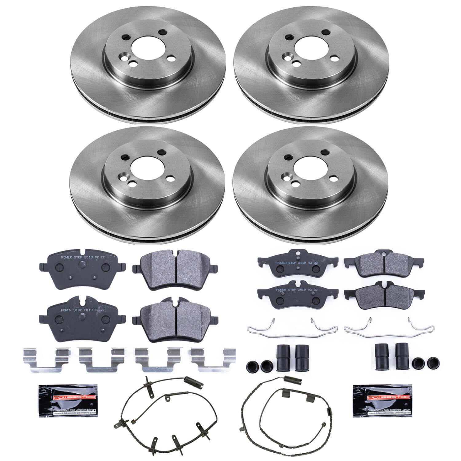 Power Stop TDSK6299 Track Day Spec Front And Rear Brake Kit for 2007-2008 MINI Cooper Convertible product image
