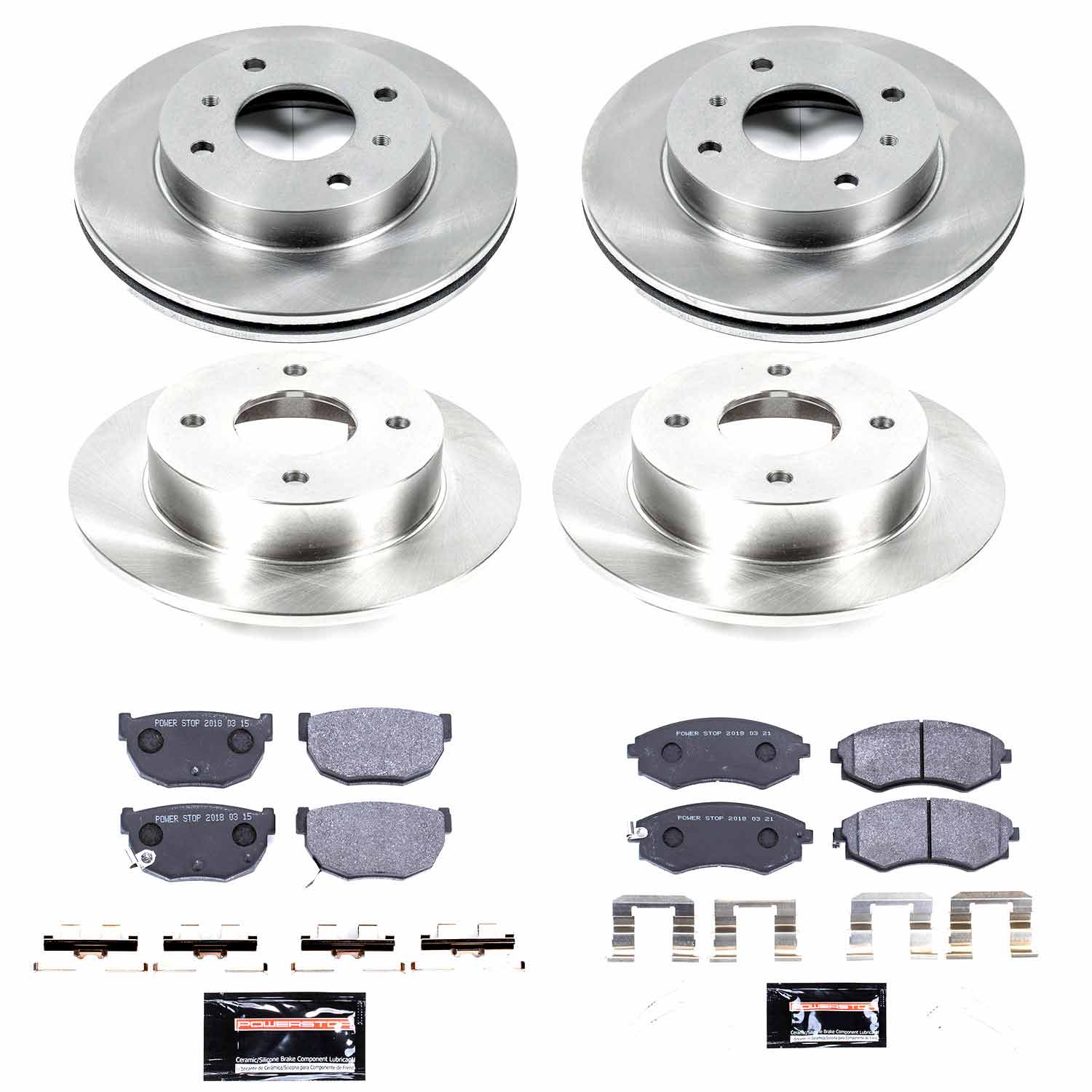 Power Stop TDSK657 Track Day Spec Front And Rear Brake Kit for 1996-1998 Nissan 240SX product image