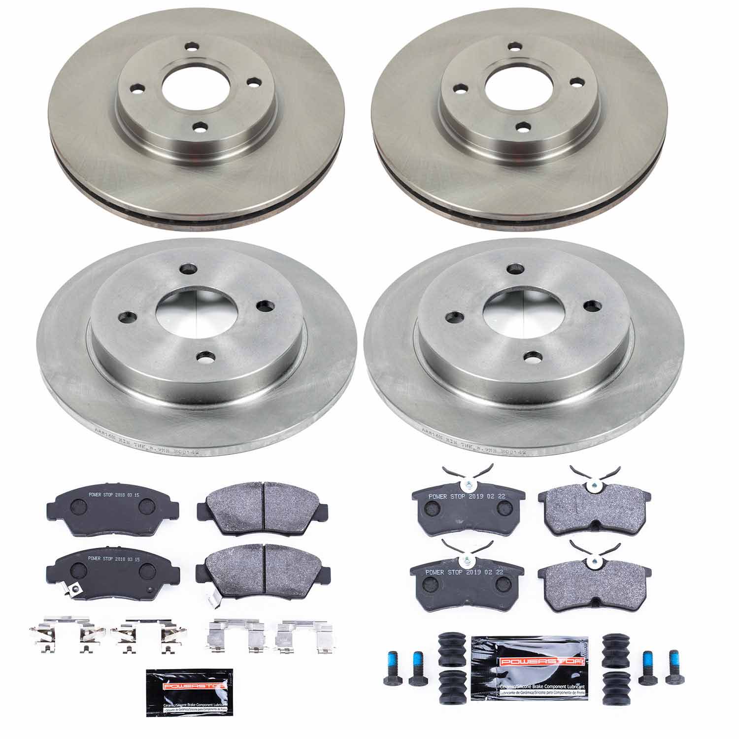 Power Stop TDSK7002 Track Day Spec Front And Rear Pad And Rotor Kit for 2014-2019 Ford Fiesta Rear Disc product image