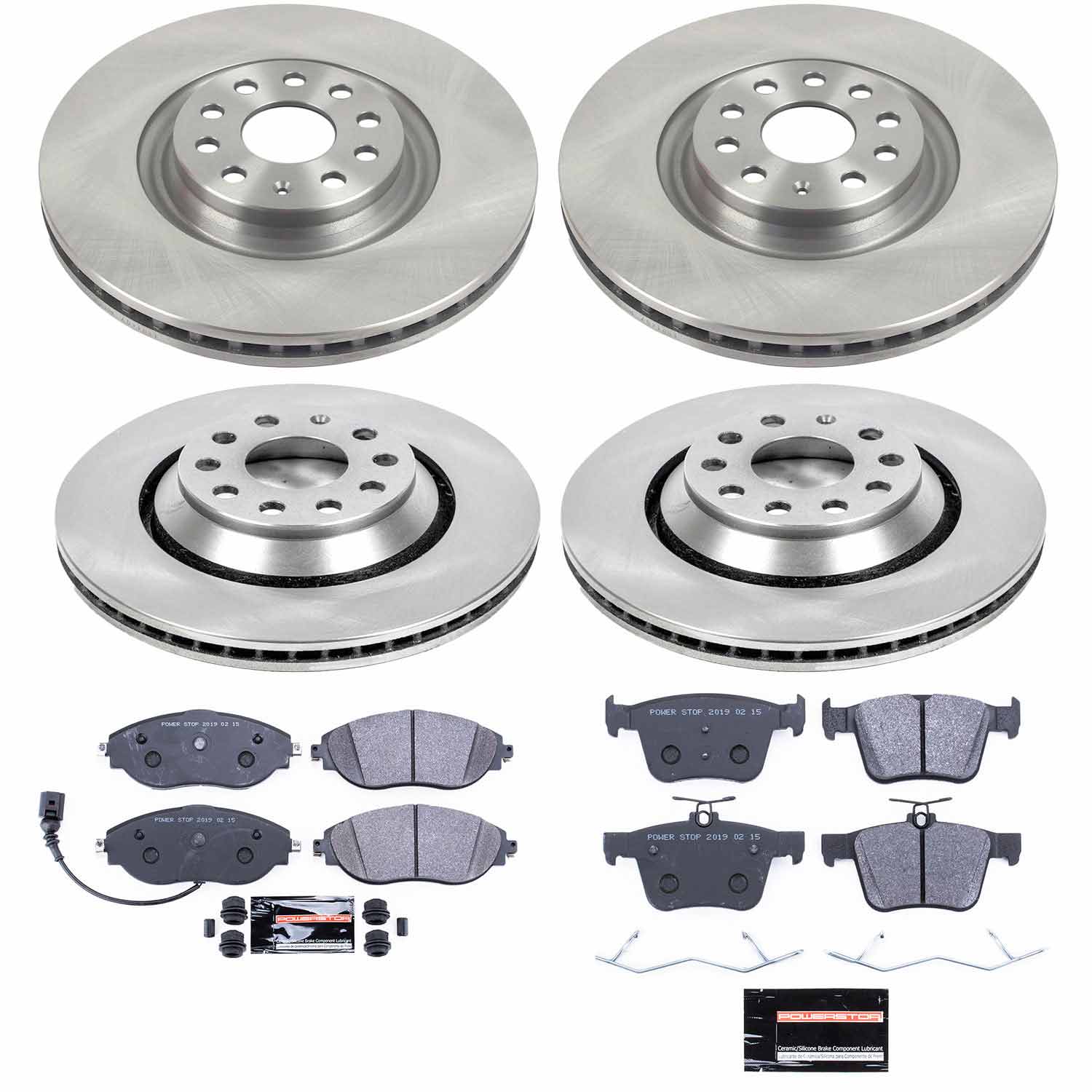 Power Stop TDSK7253 Track Day Spec Front And Rear Brake Kit for 2019-2020 Audi A3 Quattro product image