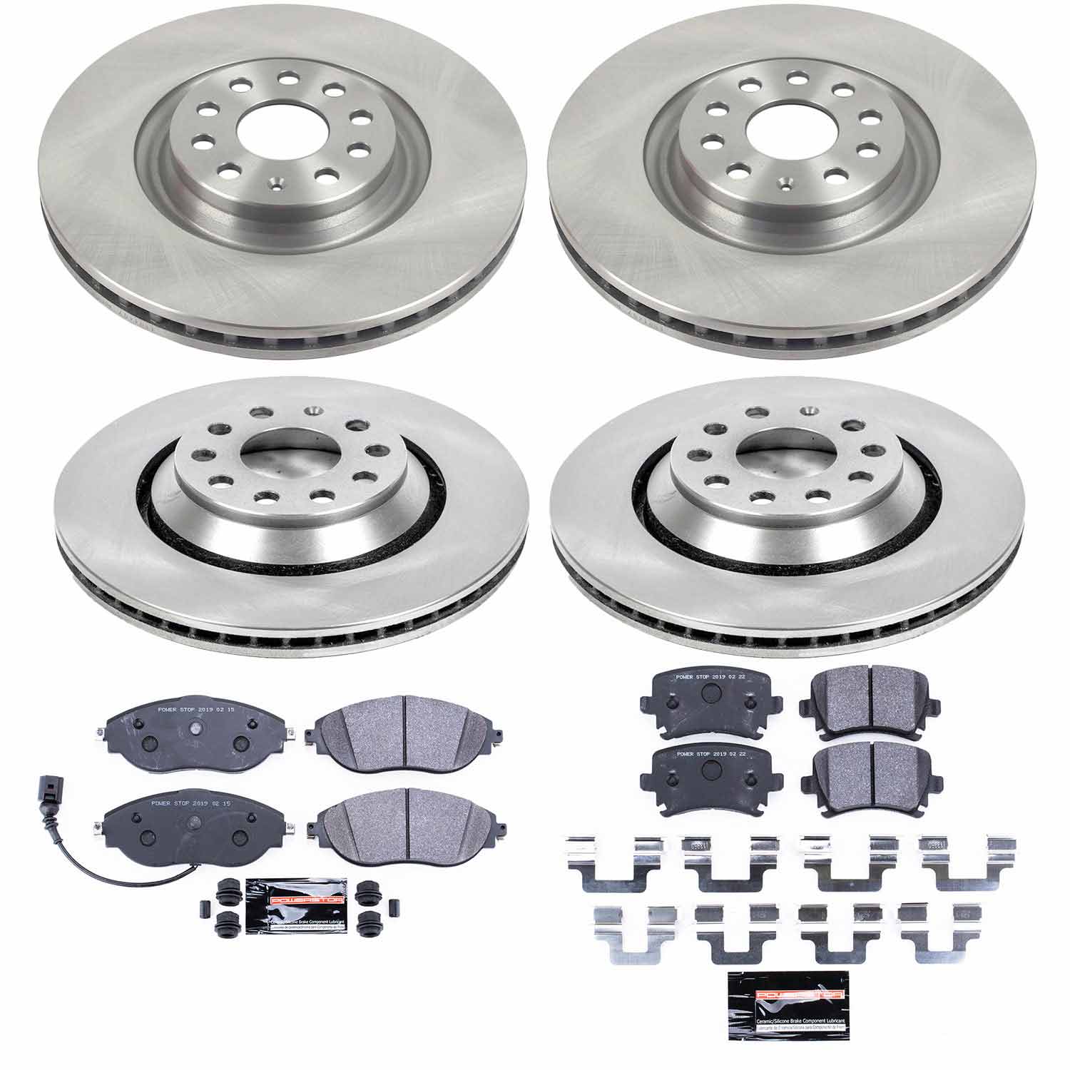 Power Stop TDSK7254 Track Day Spec Front And Rear Brake Kit for 2013 Volkswagen Cc VR6 4Motion Executive product image