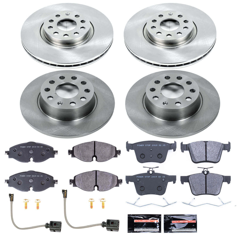 Power Stop TDSK7502 Track Day Spec Front And Rear Brake Kit for 2015-2020 Audi A3 product image