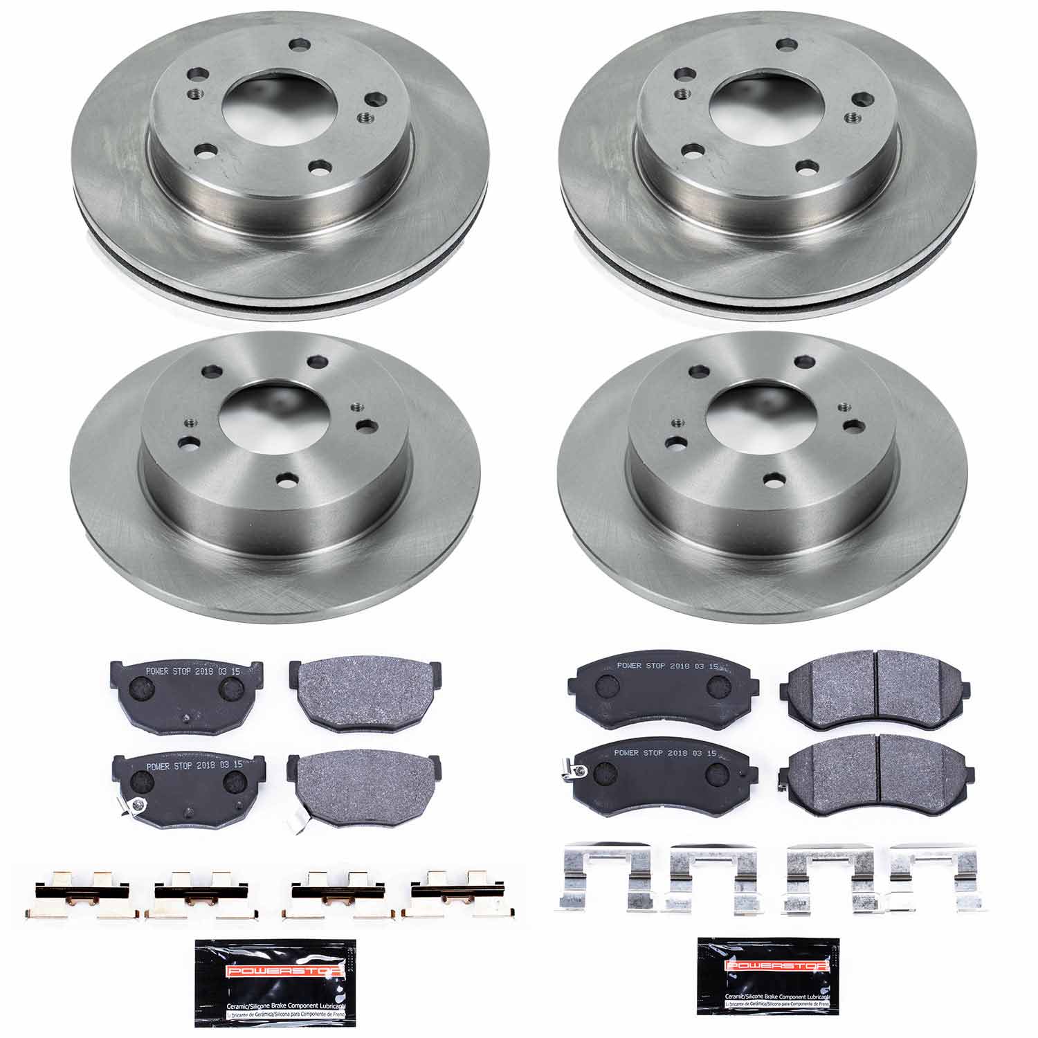Power Stop TDSK755 Track Day Spec Front And Rear Brake Kit for 1994-1996 Nissan 240SX product image