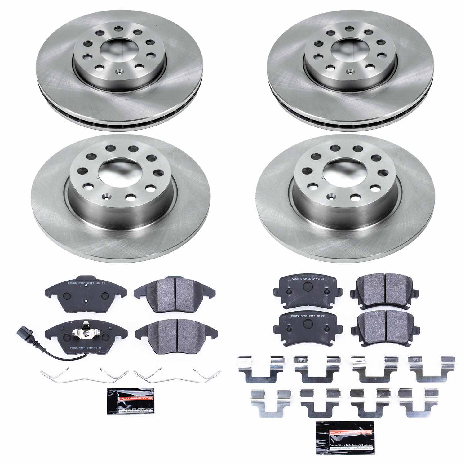 Power Stop TDSK7837 Track Day Spec Front And Rear Brake Kit for 2010 Volkswagen Golf Base product image