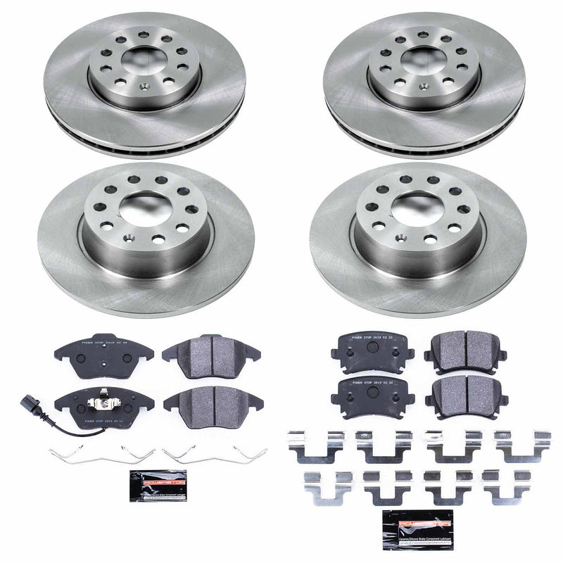 Power Stop TDSK7837 Track Day Spec Front And Rear Brake Kit for 2010 Volkswagen Golf Base product image