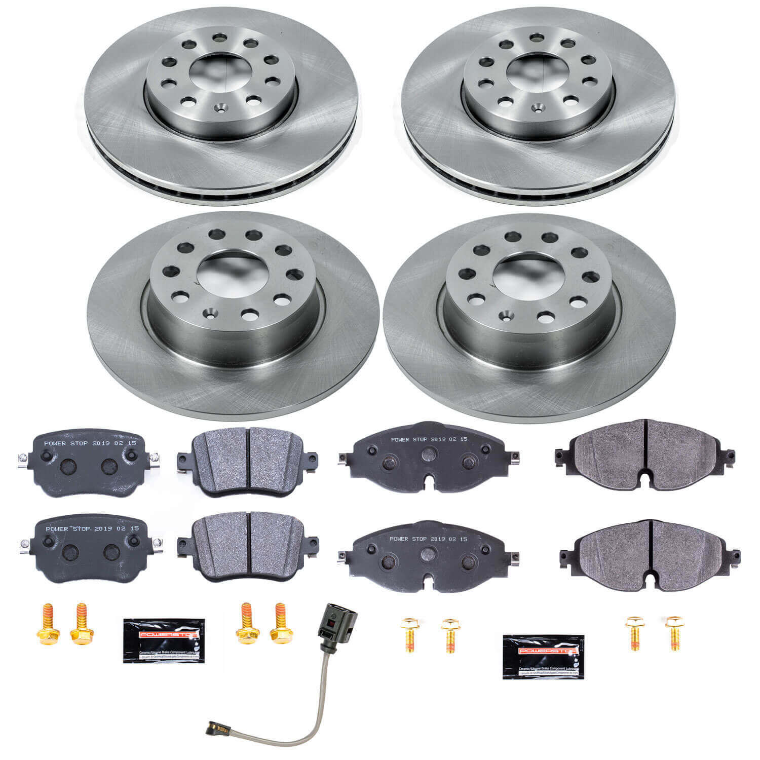 Power Stop TDSK8363 Track Day Spec Front And Rear Pad And Rotor Kit for 2015-2021 Volkswagen Golf product image