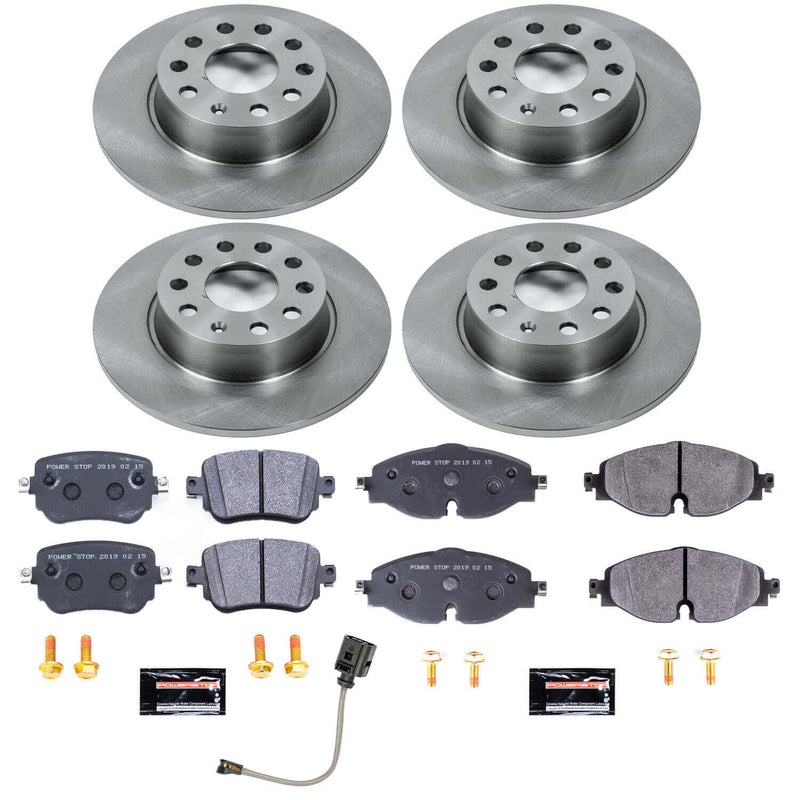 Power Stop TDSK8364 Track Day Spec Front And Rear Pad And Rotor Kit for 2017-2019 Volkswagen Golf Alltrack product image